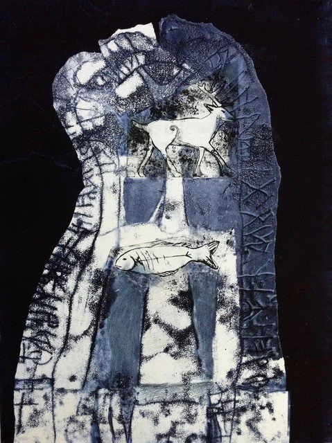 #6- lithograph, monoprint, Leslie Kramer,Offering.jpg