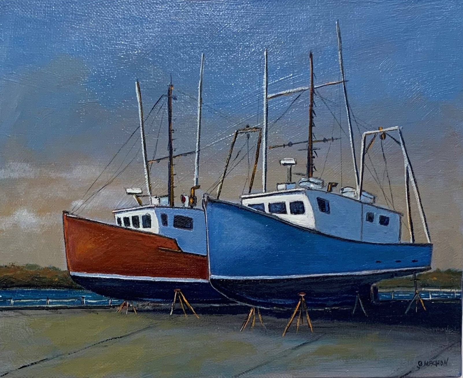 George	Machon	Chatham Boats	Oil	 $250 	Steve Kennedy