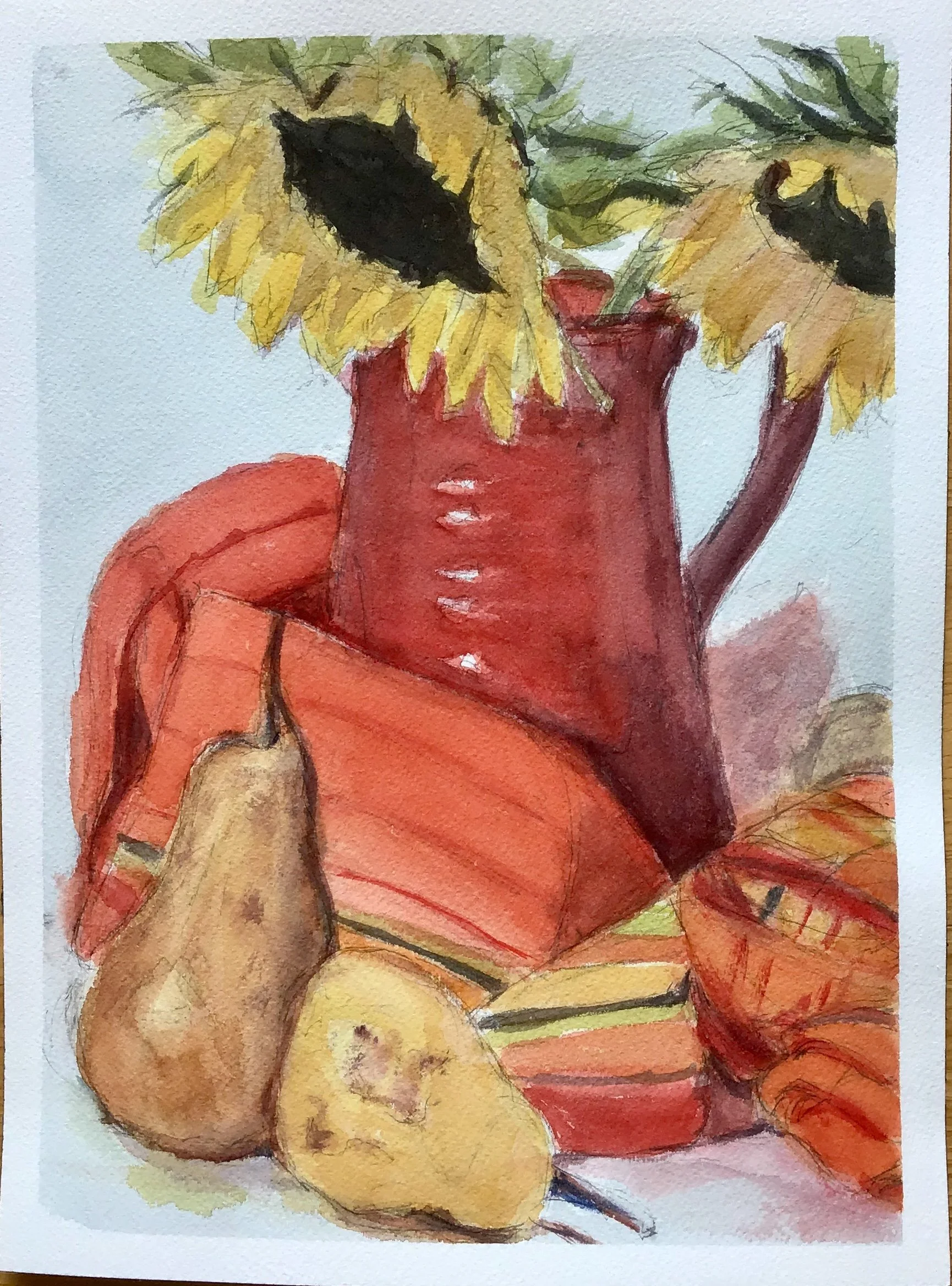 Debby	Patrick-	Sunflower Still,	Watercolor	$150