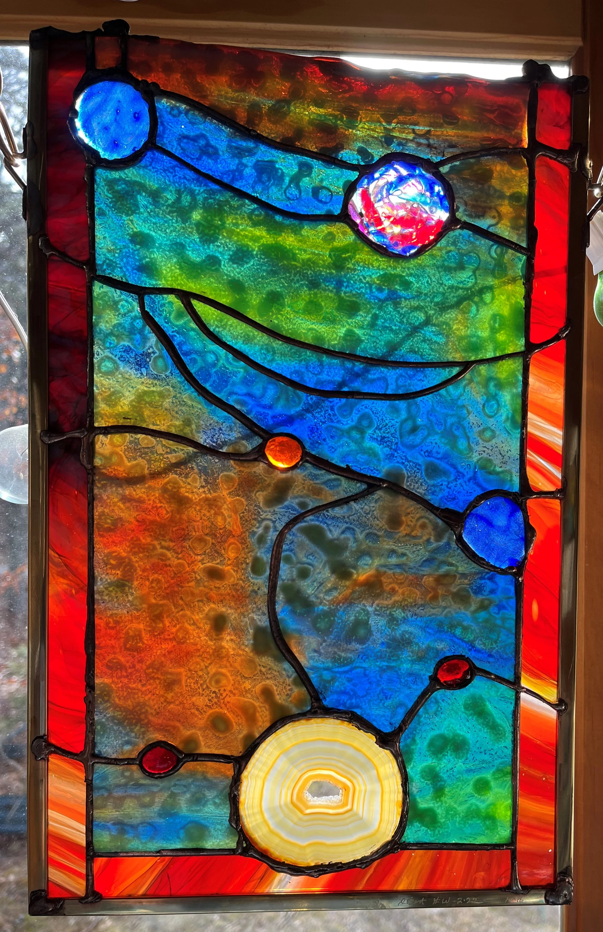 John	Best	Sunset on the Water	Stained Glass Window	 $280 