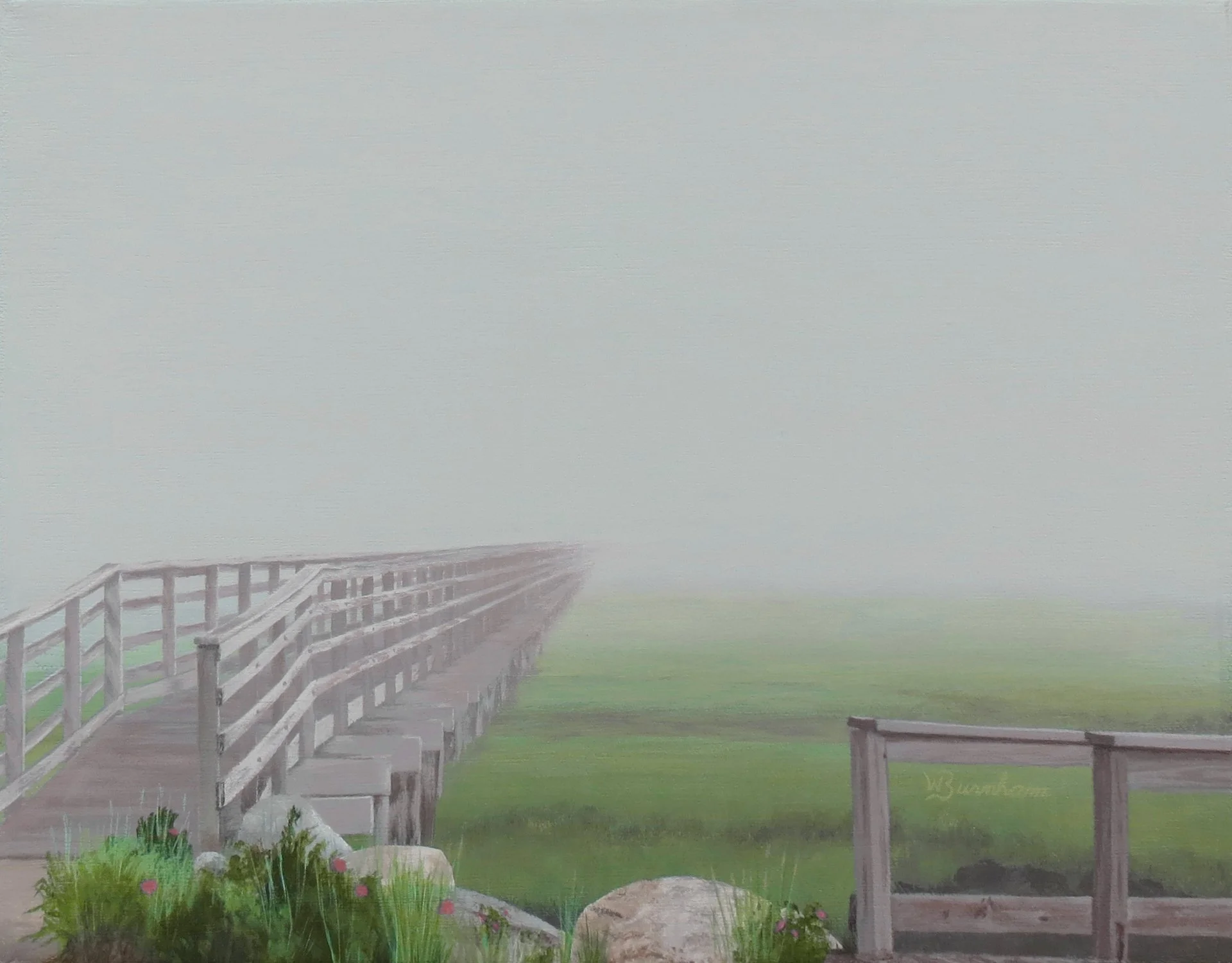 William	Burnham	Boardwalk in the Mist	Acrylic	 $825 