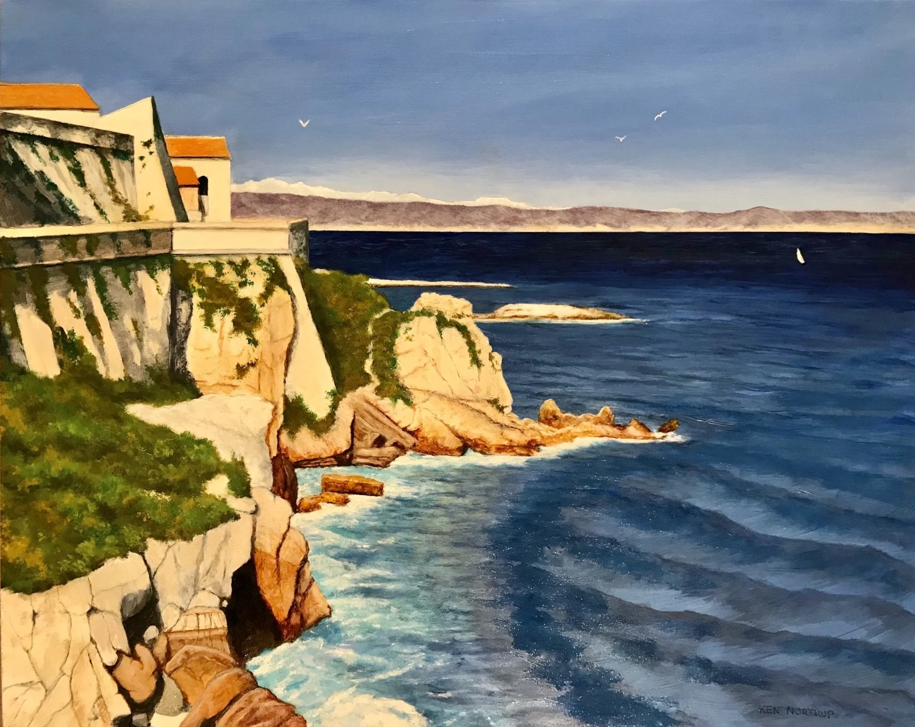 Kenneth	Northup	Antibes	Oil on Panel	 $1,500 