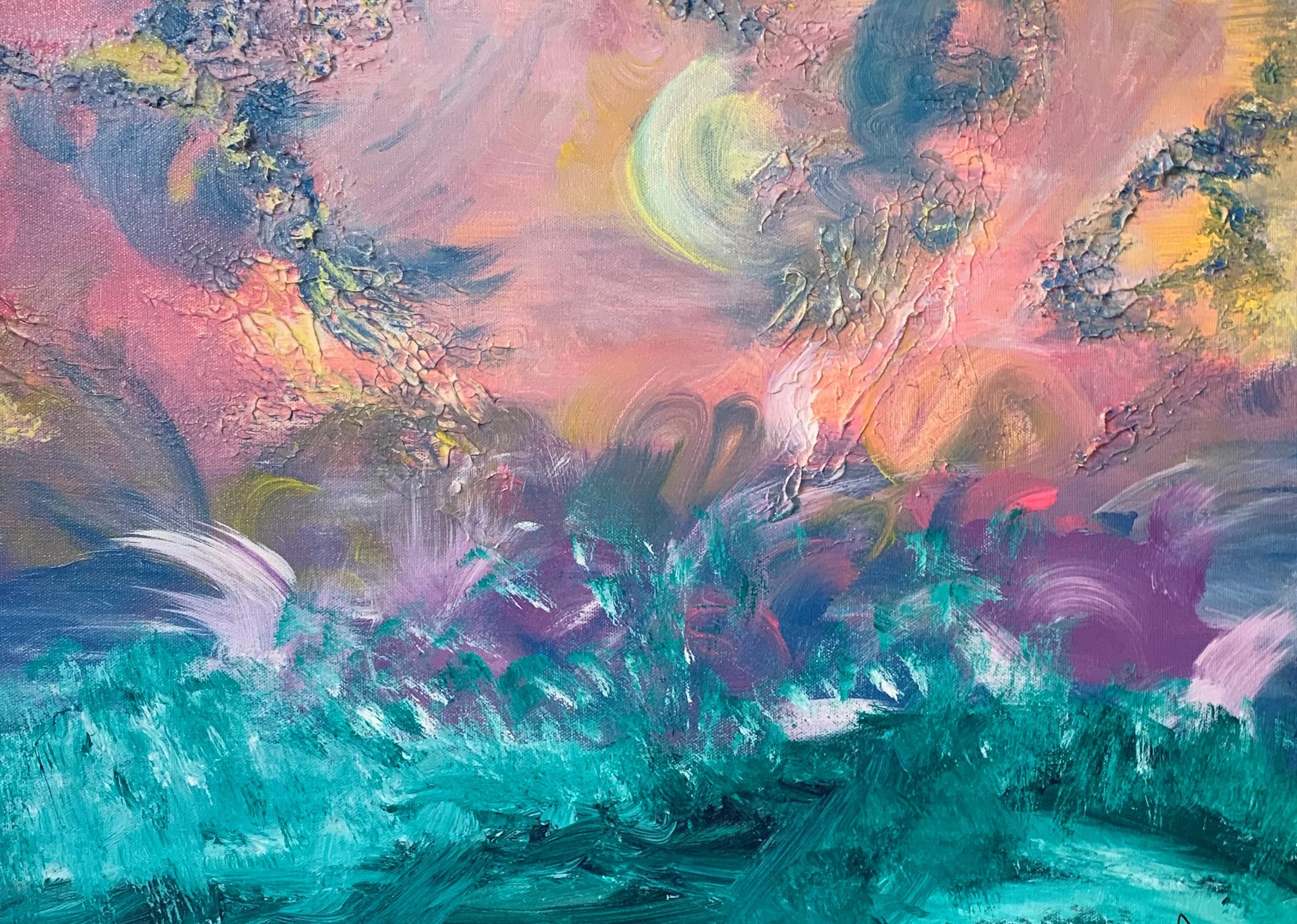 Joanne	Patukonis	Dreamscapes	Glass Beades Oil Stick, Acrylic	 $750 