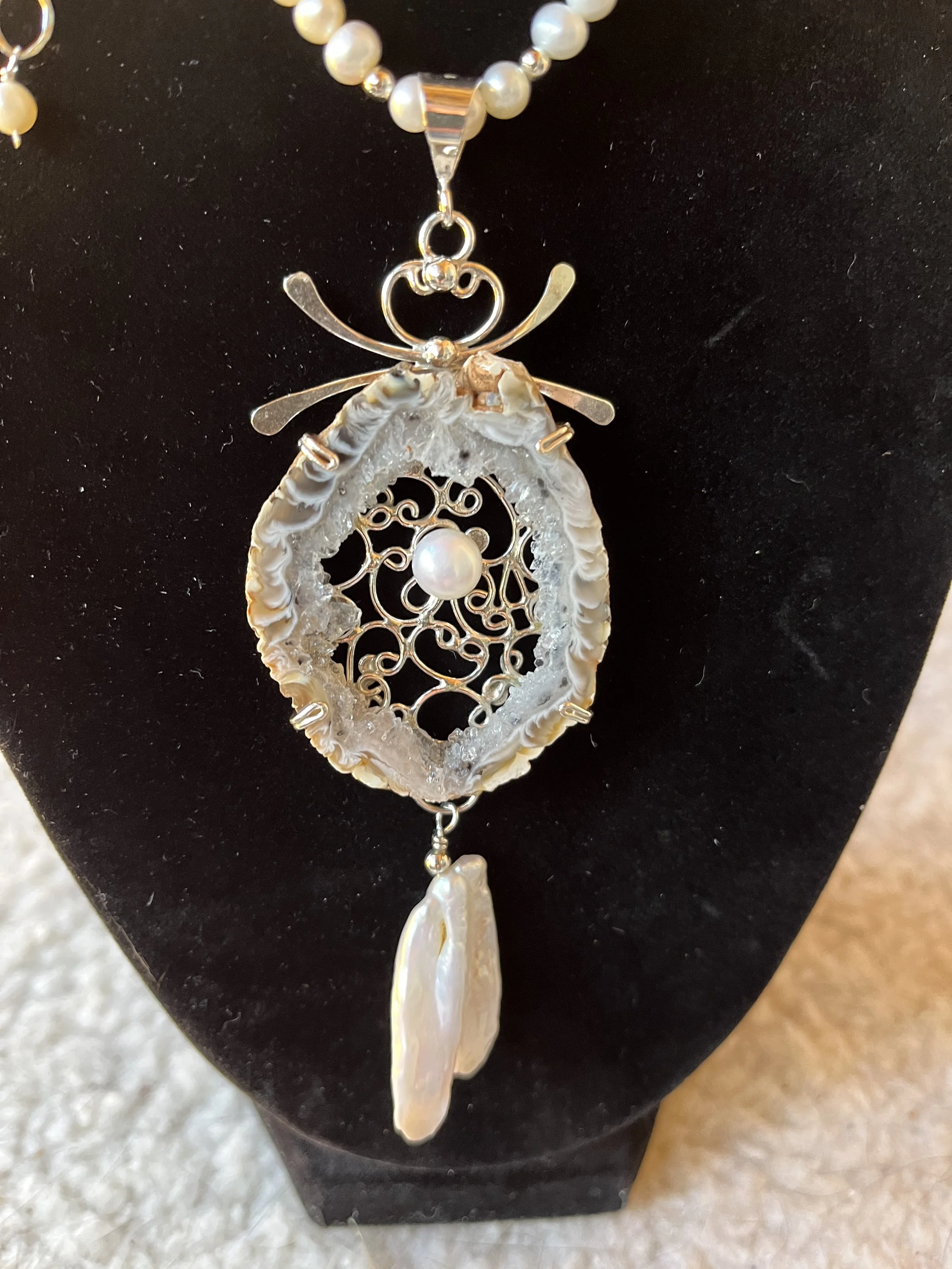 Elizabeth	Best	Occo Necklace	Sterling, Brazilian Occo & Pearl Neckpiece	 $120 