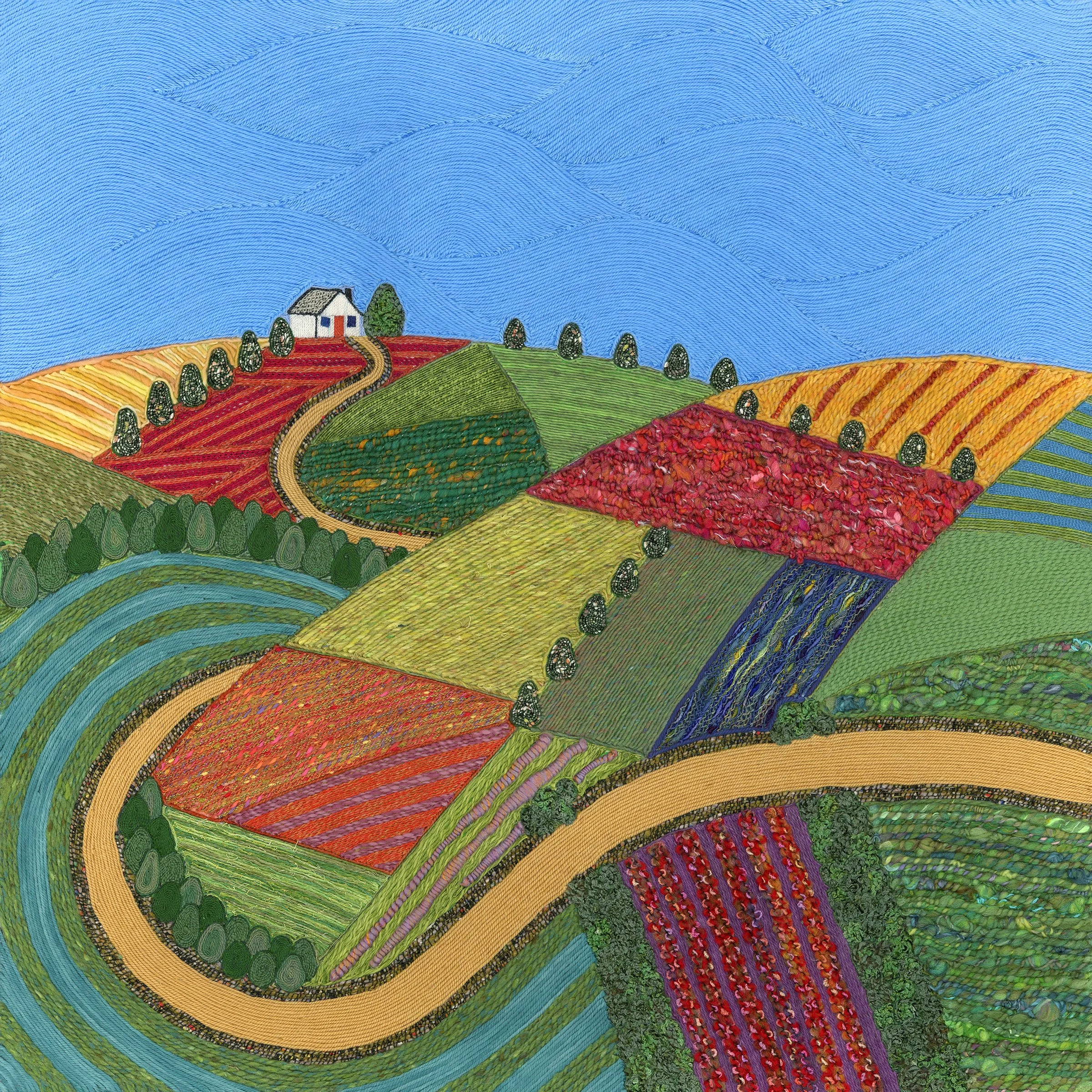 Carol	Fitzsimons	The  House on the Hill	Fiber on Canvas Panel	 $1,650 