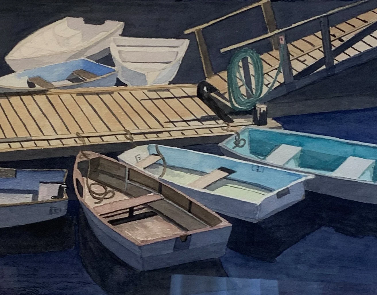 Honorable Mention Andrew Stidsen -At the Dock, Watercolor 