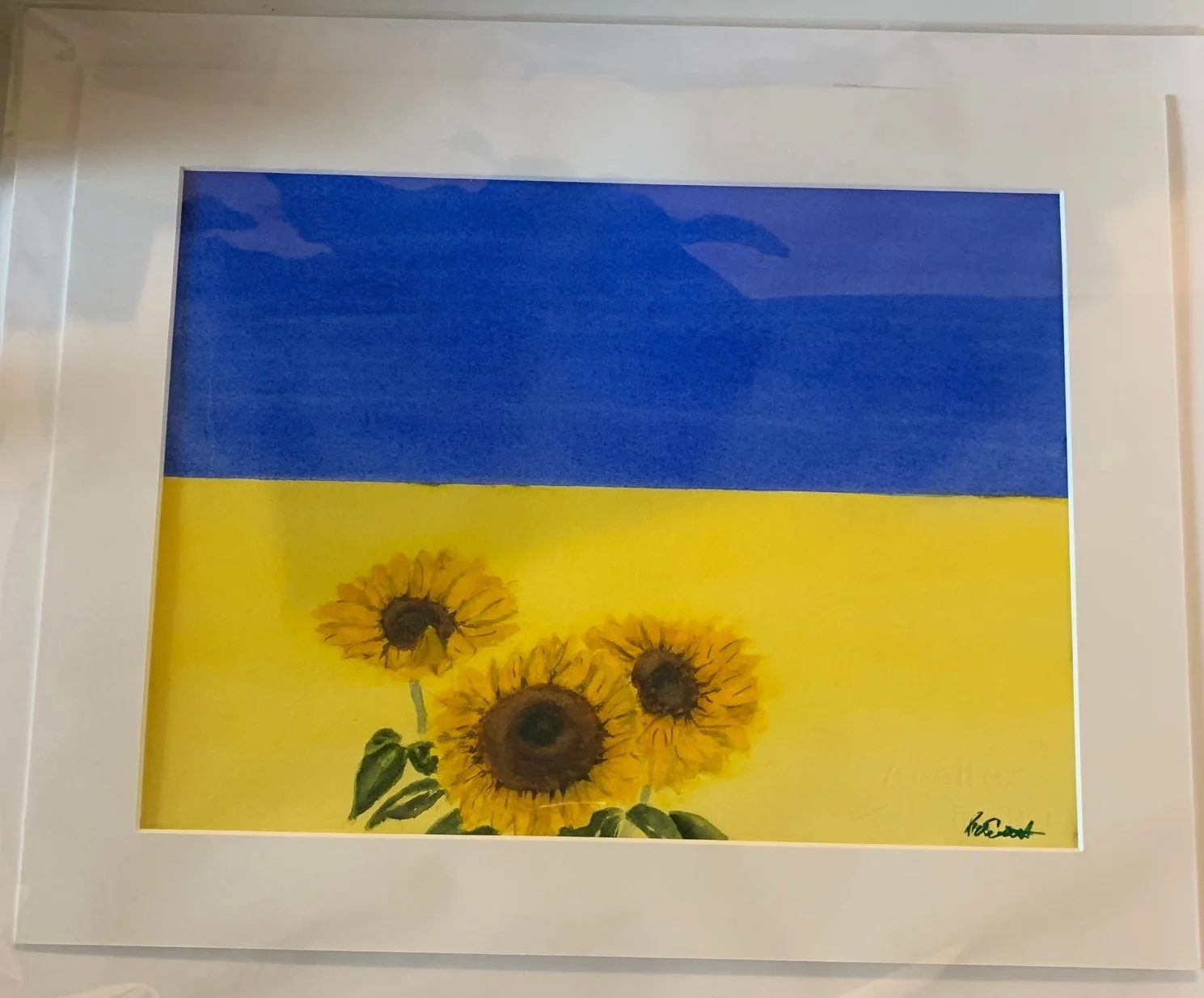 Peter Eisenbarth- Stand for Ukraine 2, Watercolor $25