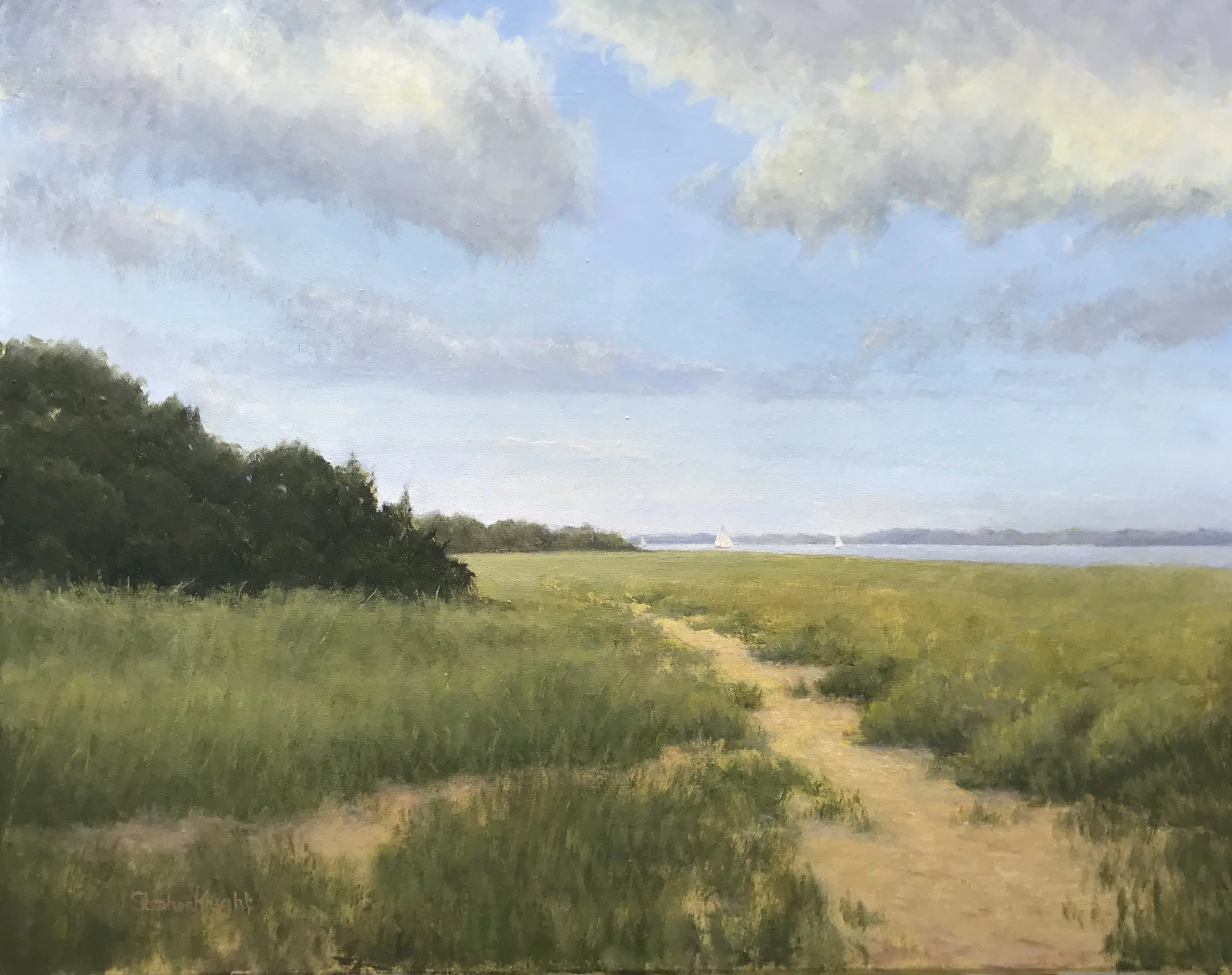 Stephen	Knight-	Distant Sails	Oil on Canvas	$1,650