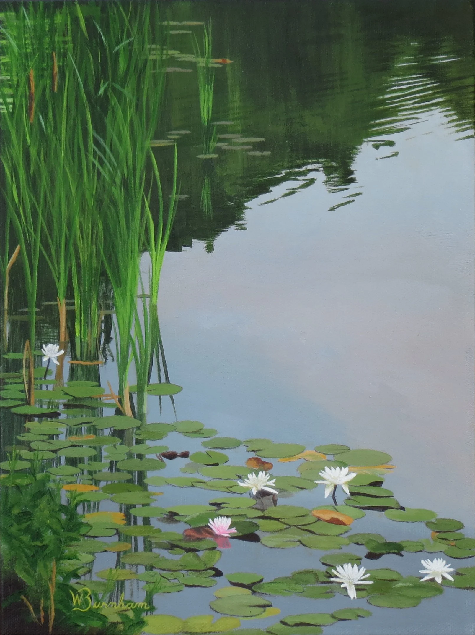 William	Burnham-	Summer on the Mill Pond	Acrylic on canvas	$625
