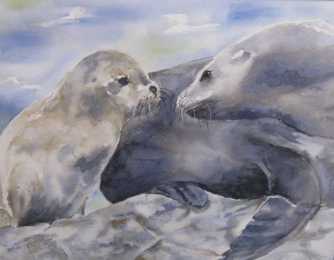 Patricia	Kelley-	Pup & Mom,	Watercolor	$525
