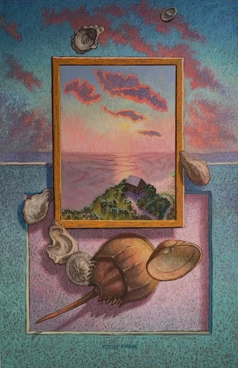 Jakki	Kouffman-	The Non-Linear Lives of Shells That Hover,	Pastel	$3,600