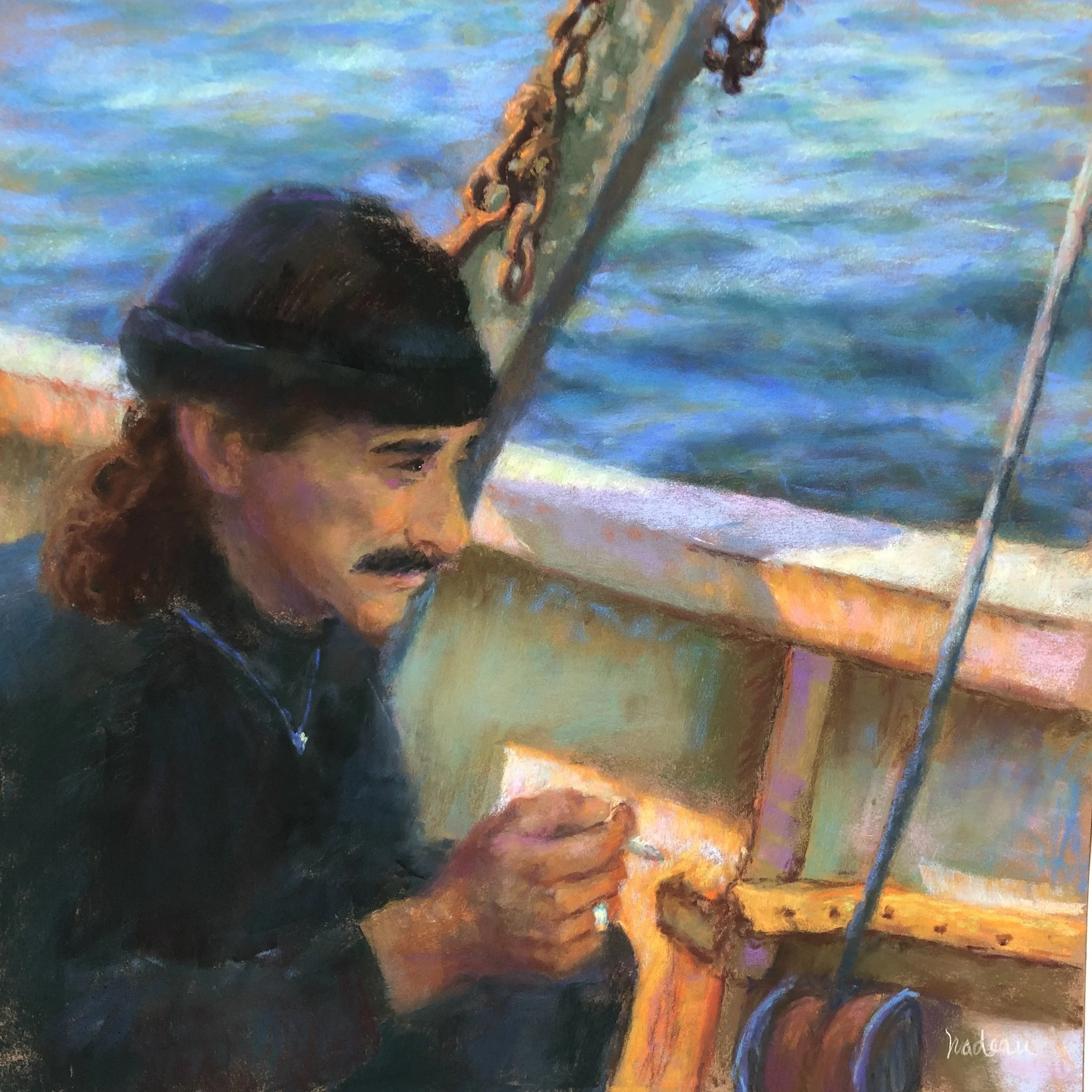 Rosalie	Nadeau-	Watching the Wire,	Pastel on LaCarte	$3,500