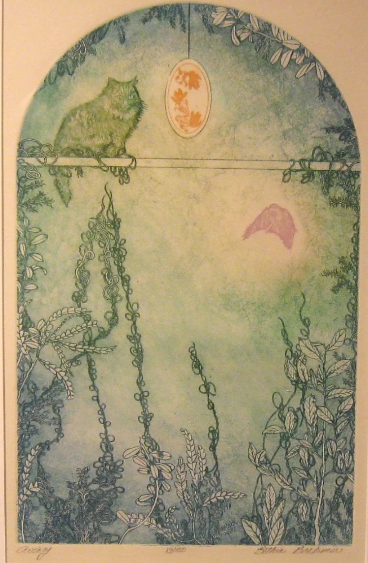1st Place Printmaking Beth Bremmer- Aviary 