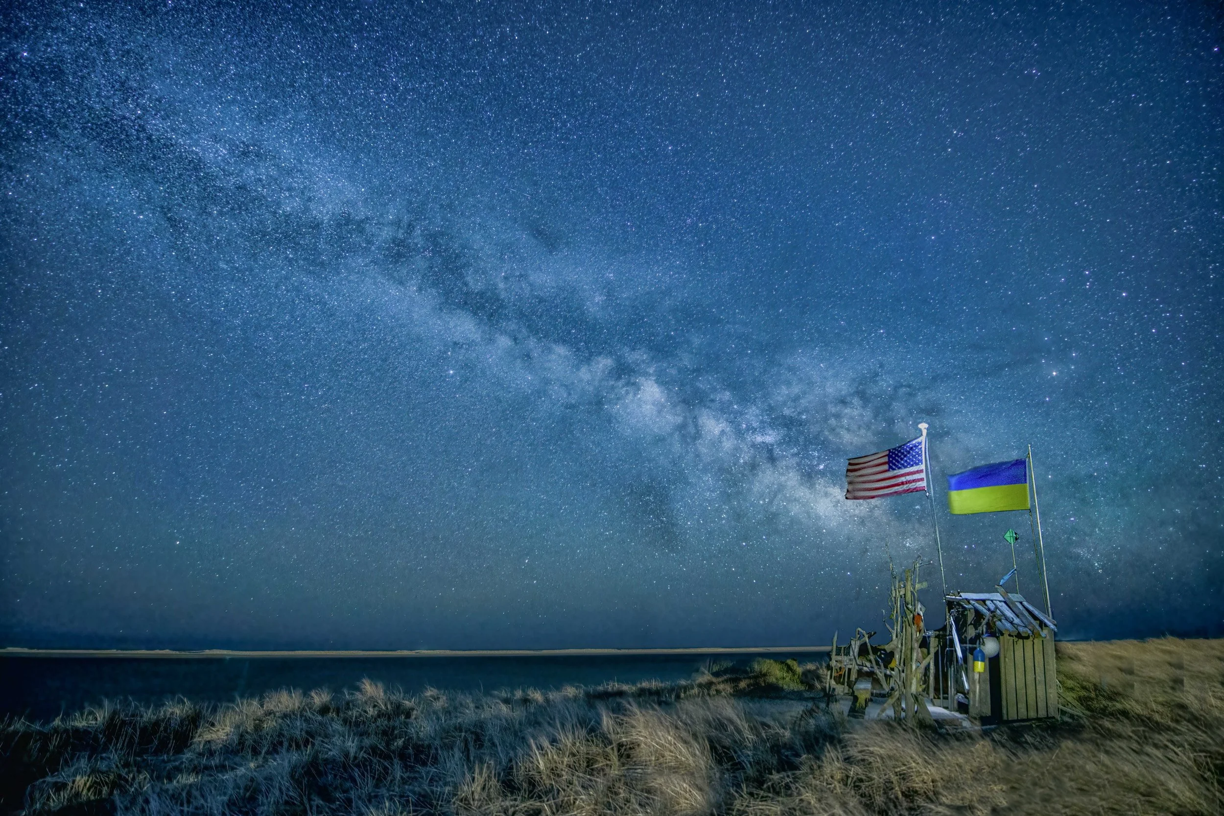Honorable Mention -Nancy Orbe- Occupy Chatham under the Milky Way