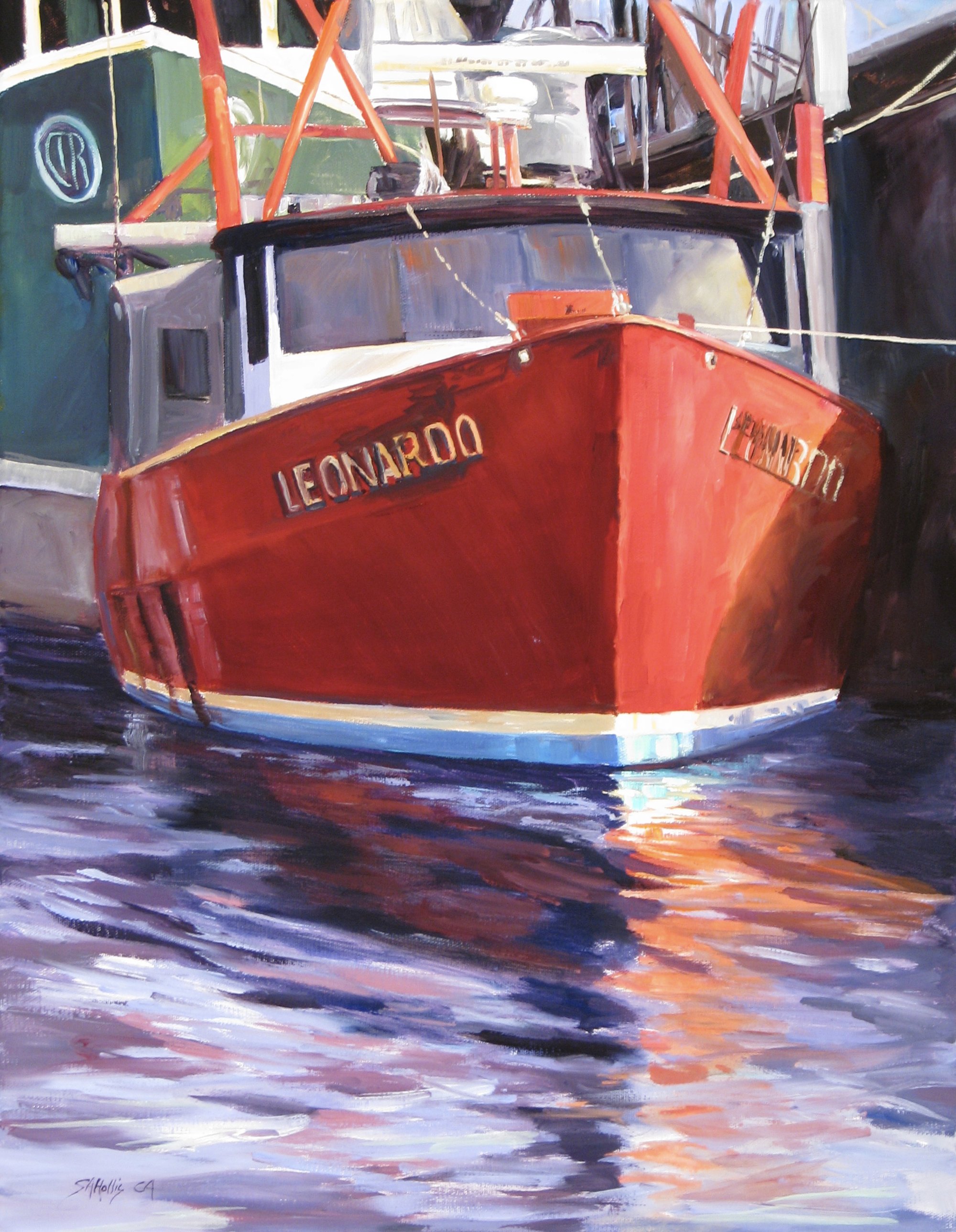 Susan	Hollis	-Docked,	Oil	 $1,800 