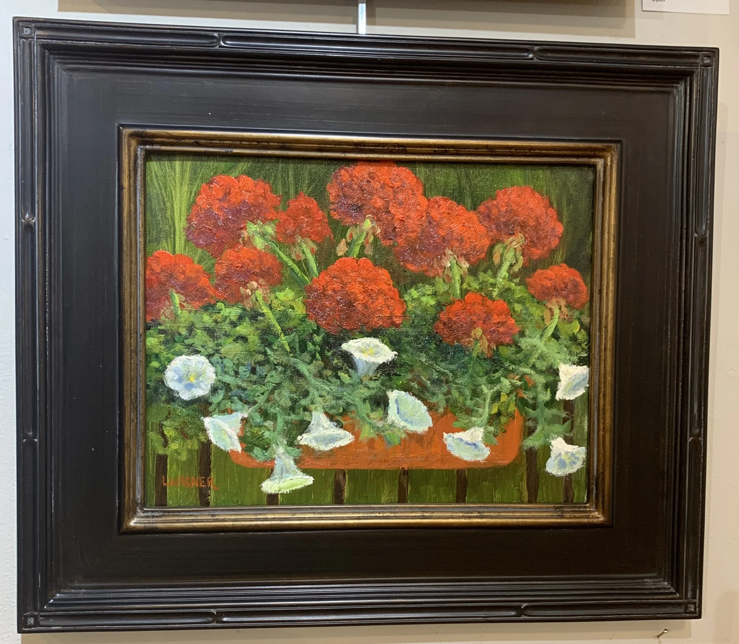 Laurie	Warner-	Geraniums & Petunias,	Oil	 $445 