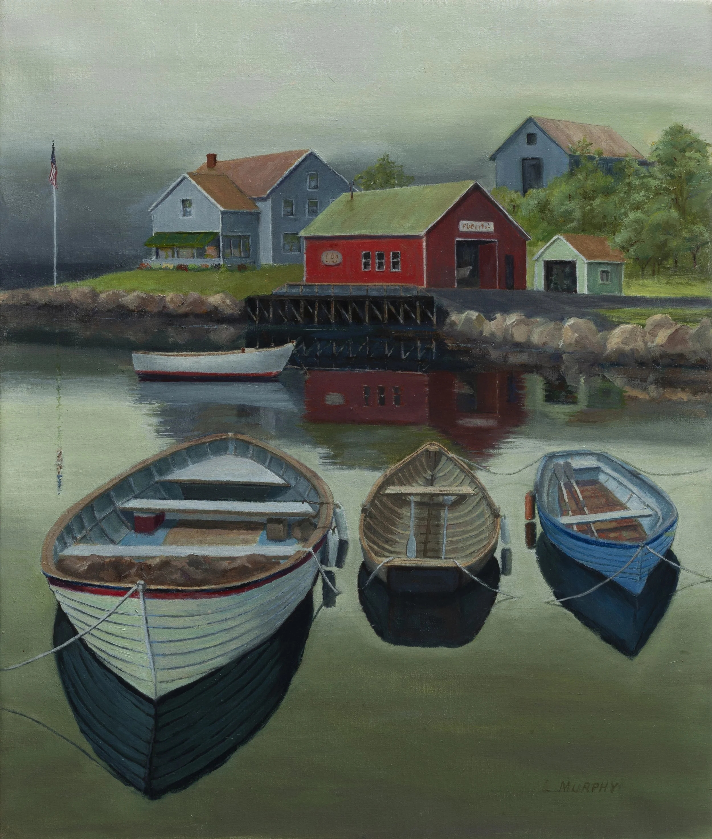 Lee	Murphy-	Quiet Harbor,	Oil	 $1,800 