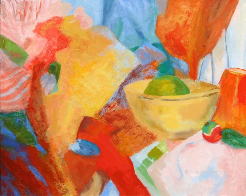 Bonnie	Brewer-	Illuminating Red,	Acrylic	 $250 