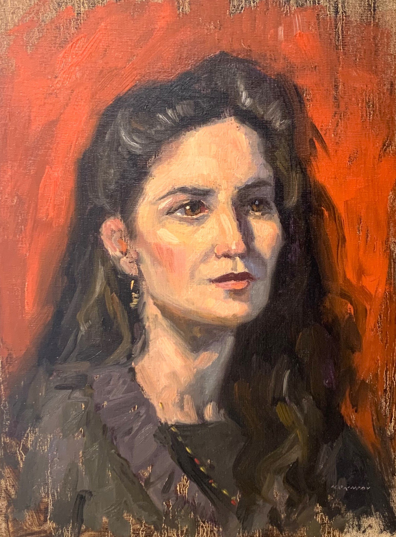 Steve	Kennedy-	Portrait of a Woman,	Oil	 $1,500 