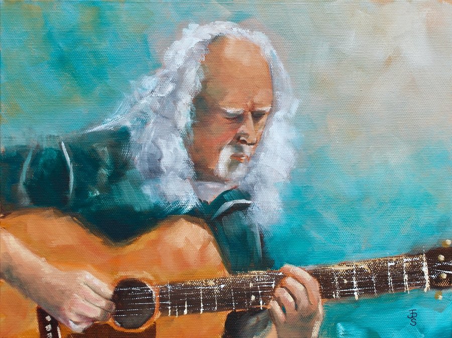 Jody	Shyllberg-	Bluesman,	Oil	 $350 