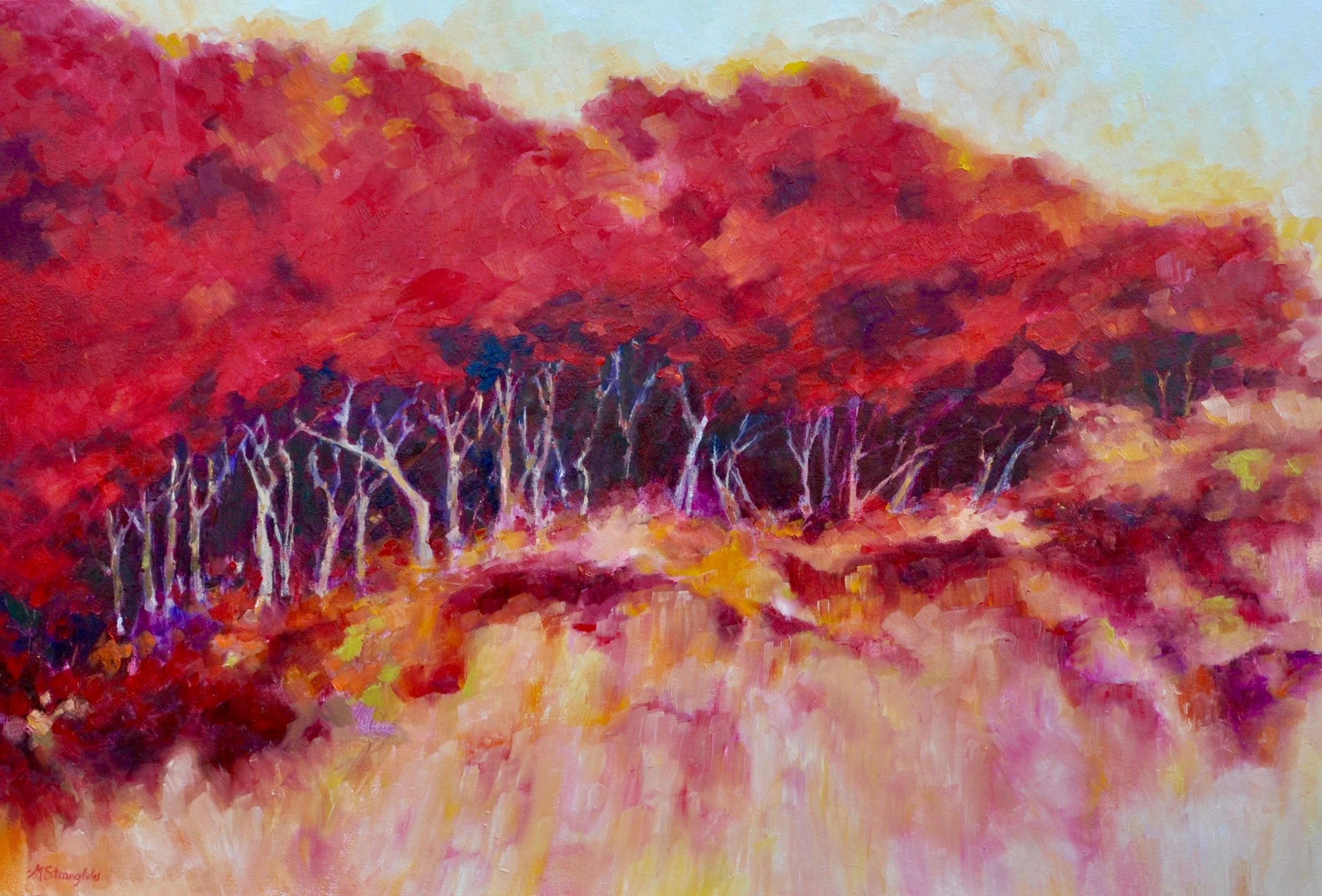 Marian	Strangfeld-	Red Handed,	Oil	 $900 