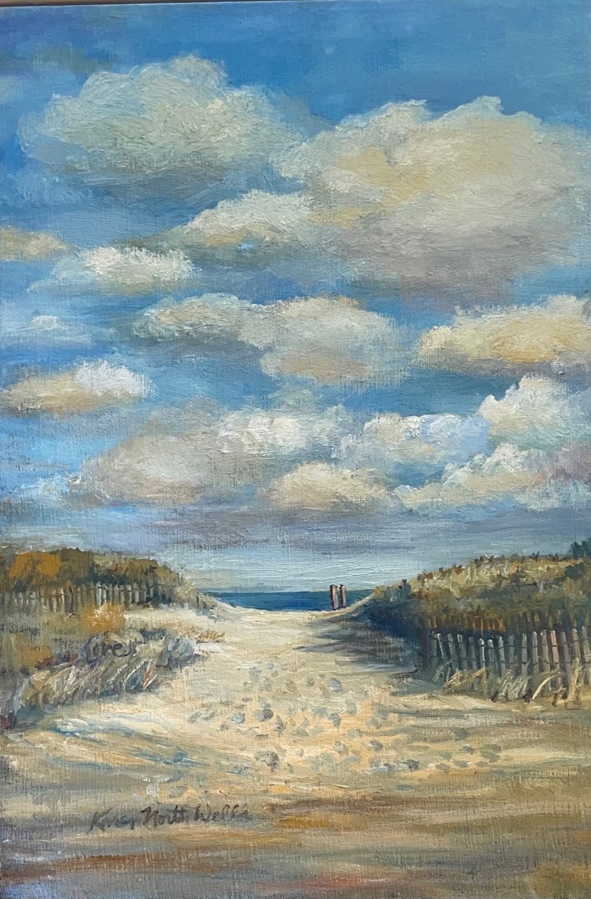 Karen North	Wells-	Clouds Overlooking Breakwater Beach,	Oil	 $3,000 