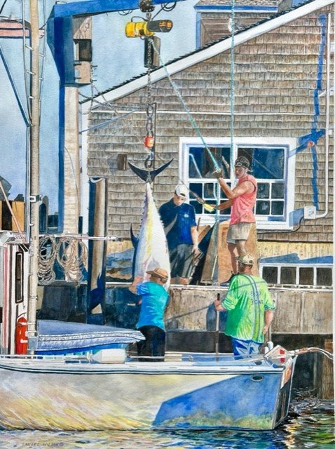 Laurel	Wilson-	Weighing the Catch,	Watercolor	 $2,000 