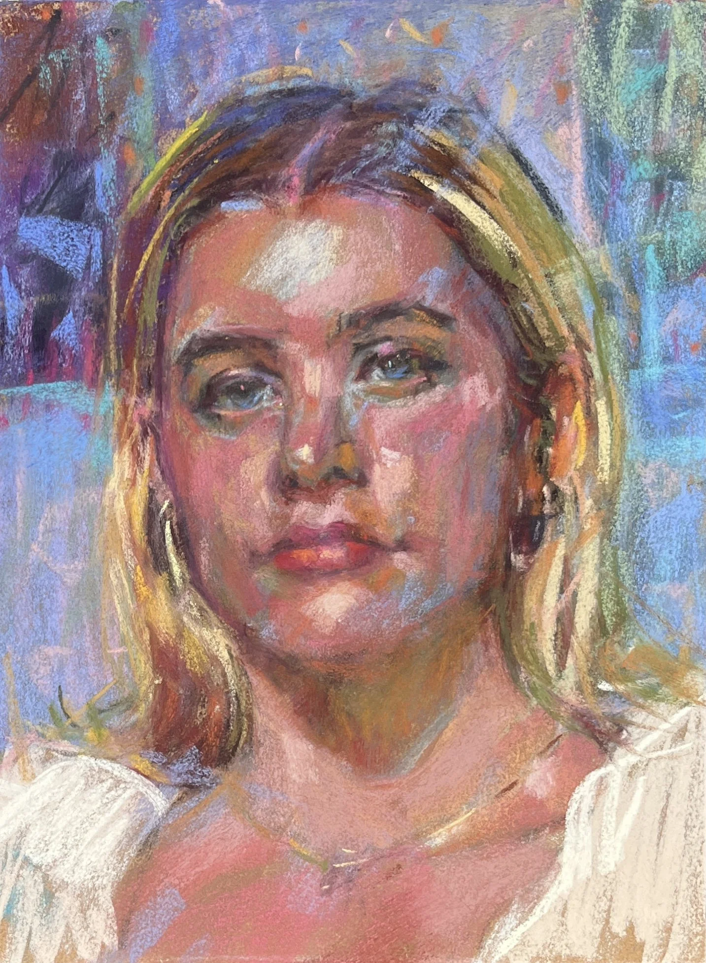 Sandy	O’Brien-	Baby’s Got Blue Eyes,	Pastel	 $550 