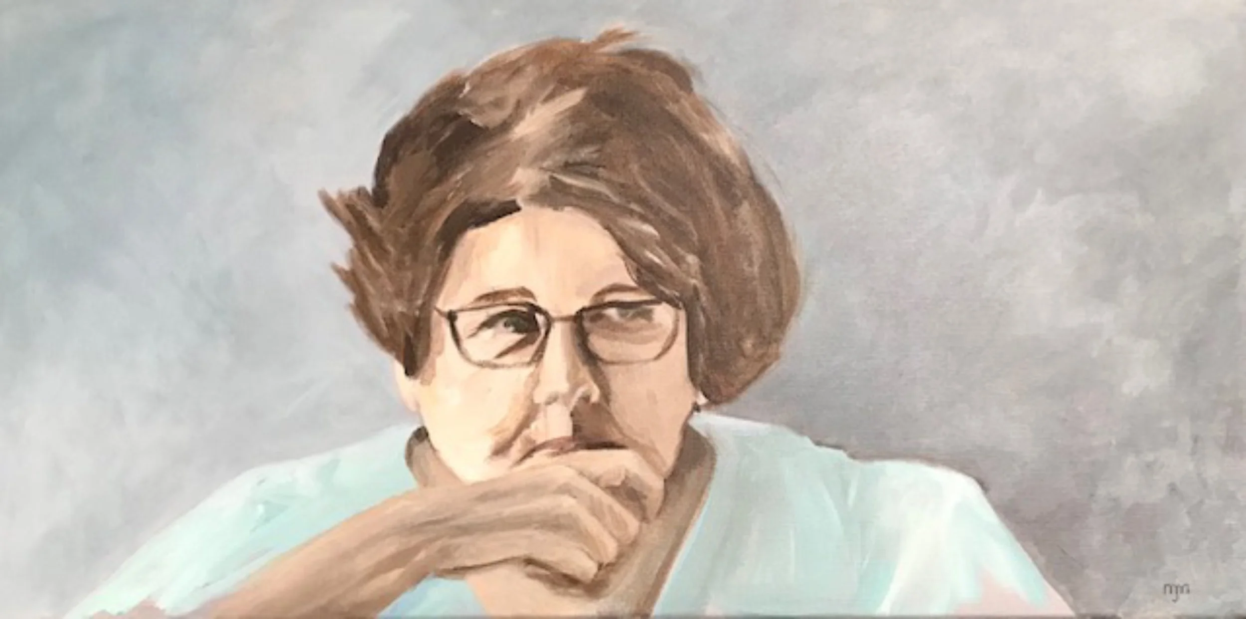 Margo	Mancinelli-	Highly Suspicious,	Acrylic (self-portrait)	 $100 
