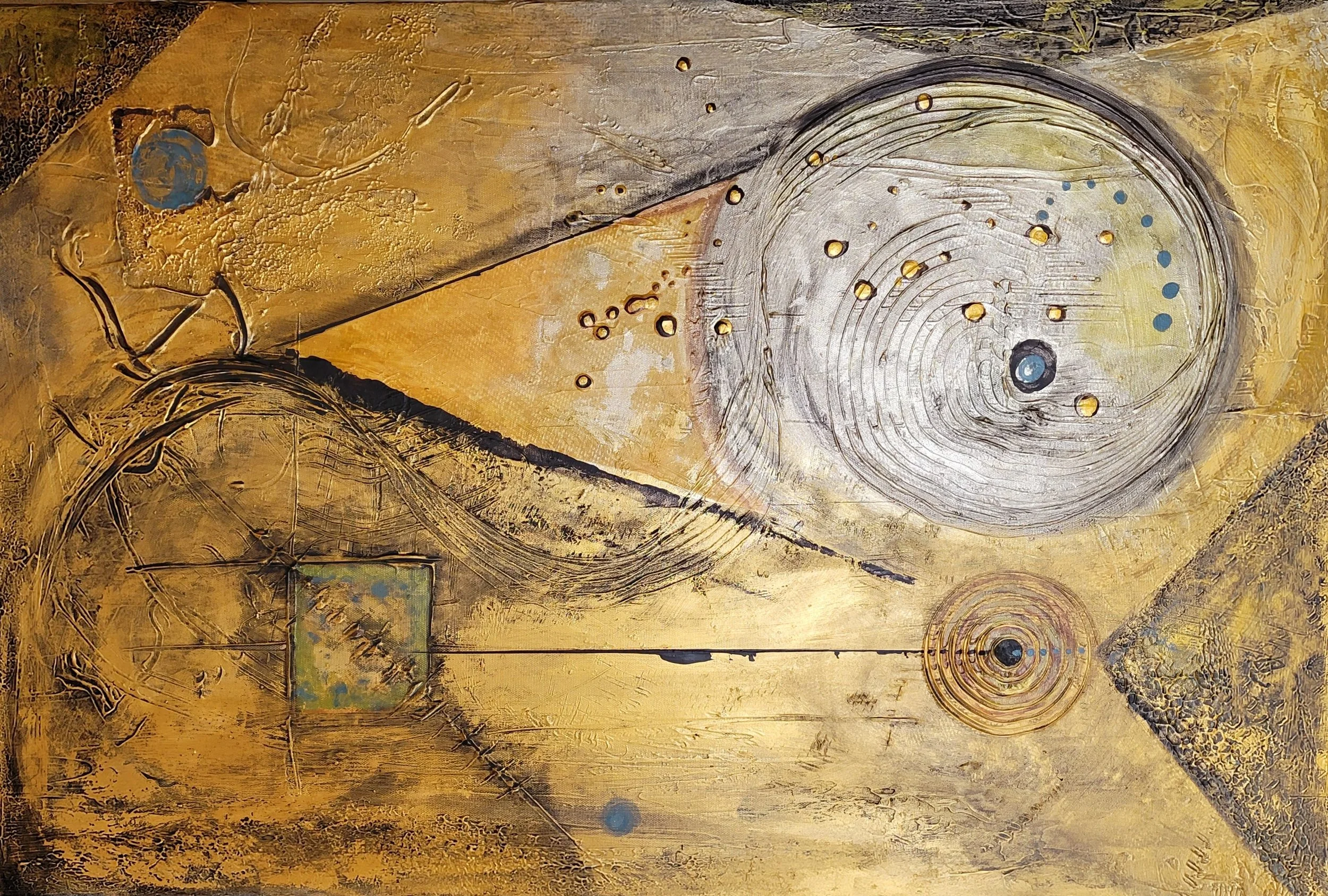 Ruth	Hauzinger-	Planetary Karma,	Acrylic on canvas	 $600 