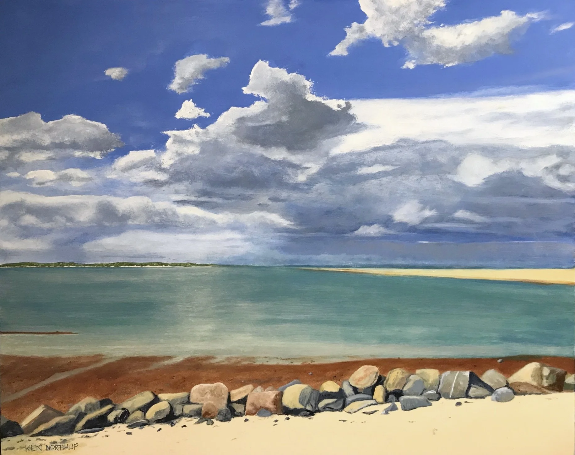 Ken	Northup-	Off Shore Squall,	Oil on Panel	 $1,500 