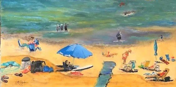 Cassandra	Guidess-	Beach Day,	Oil	 $700 
