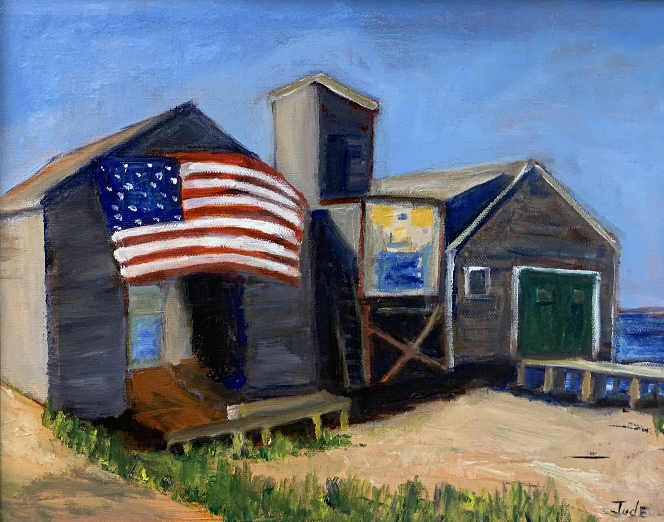 Judy	Schmitt-	Vintage Stage Harbor,	Oil	 $200 