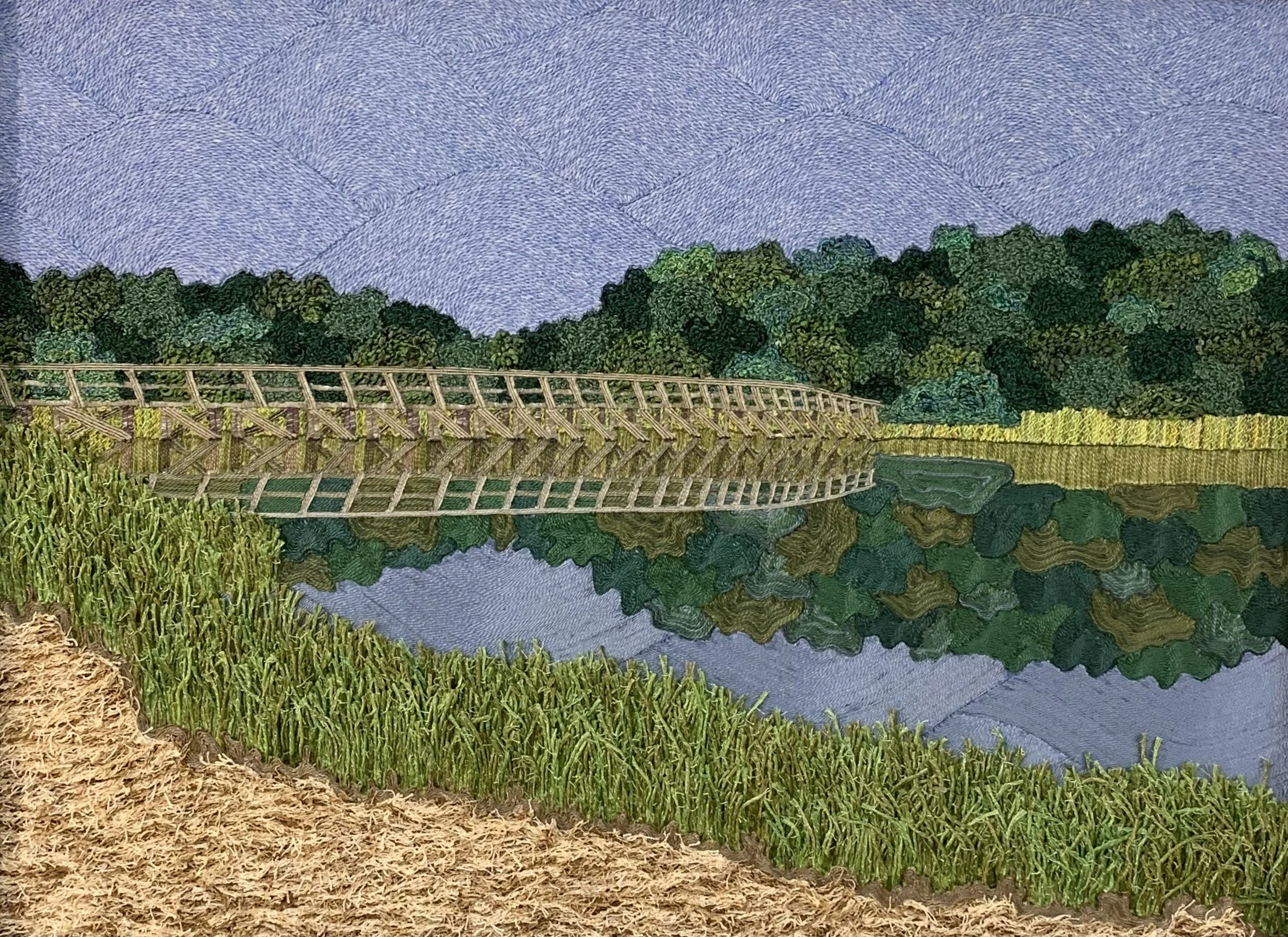 Carol	Fitzsimons-	Uncle Tim's Bridge,	Fiber on Canvas	 $NFS 