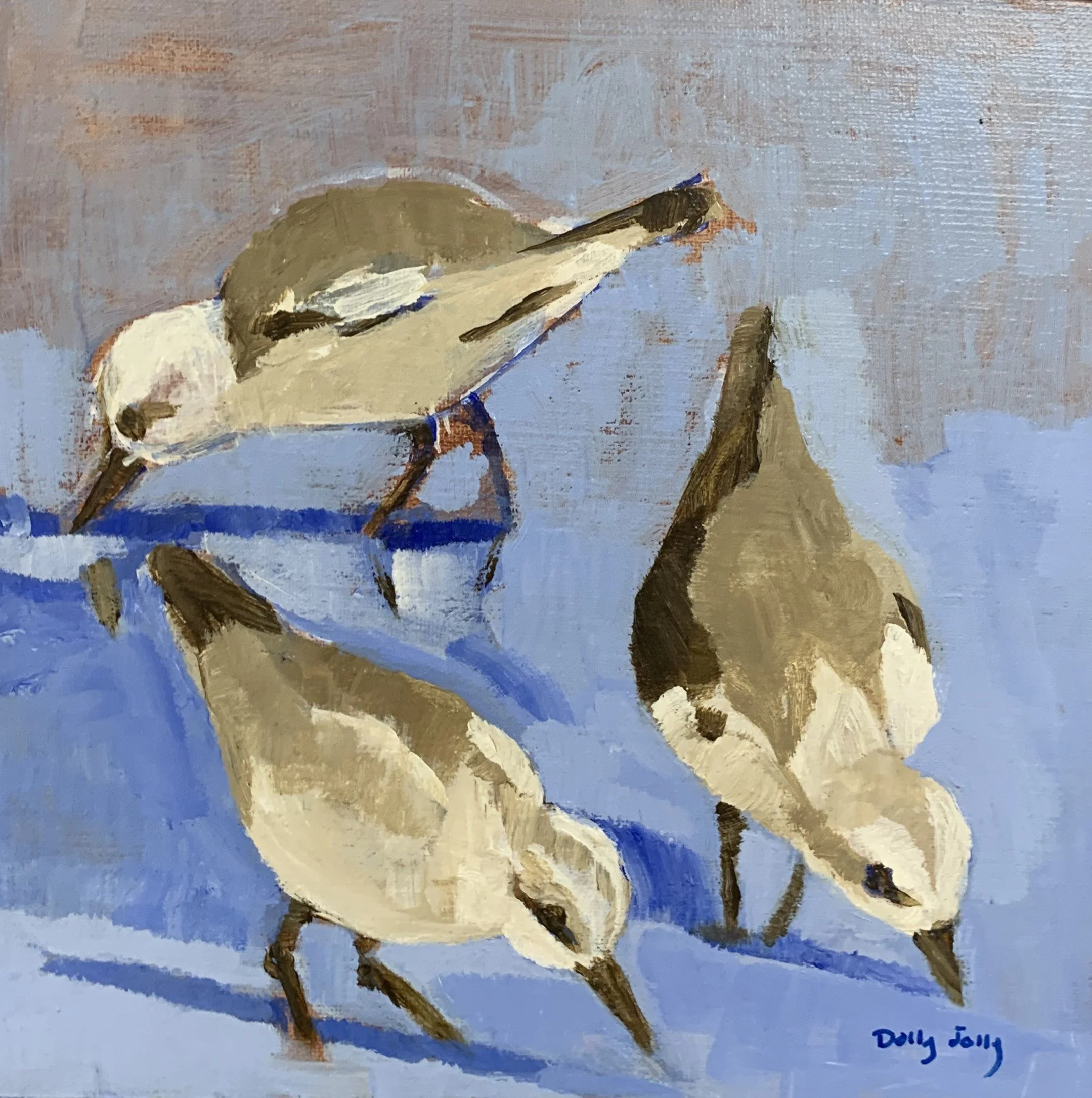 Dolly	Jolly-	Sanderlings,	Acrylic	 $225 