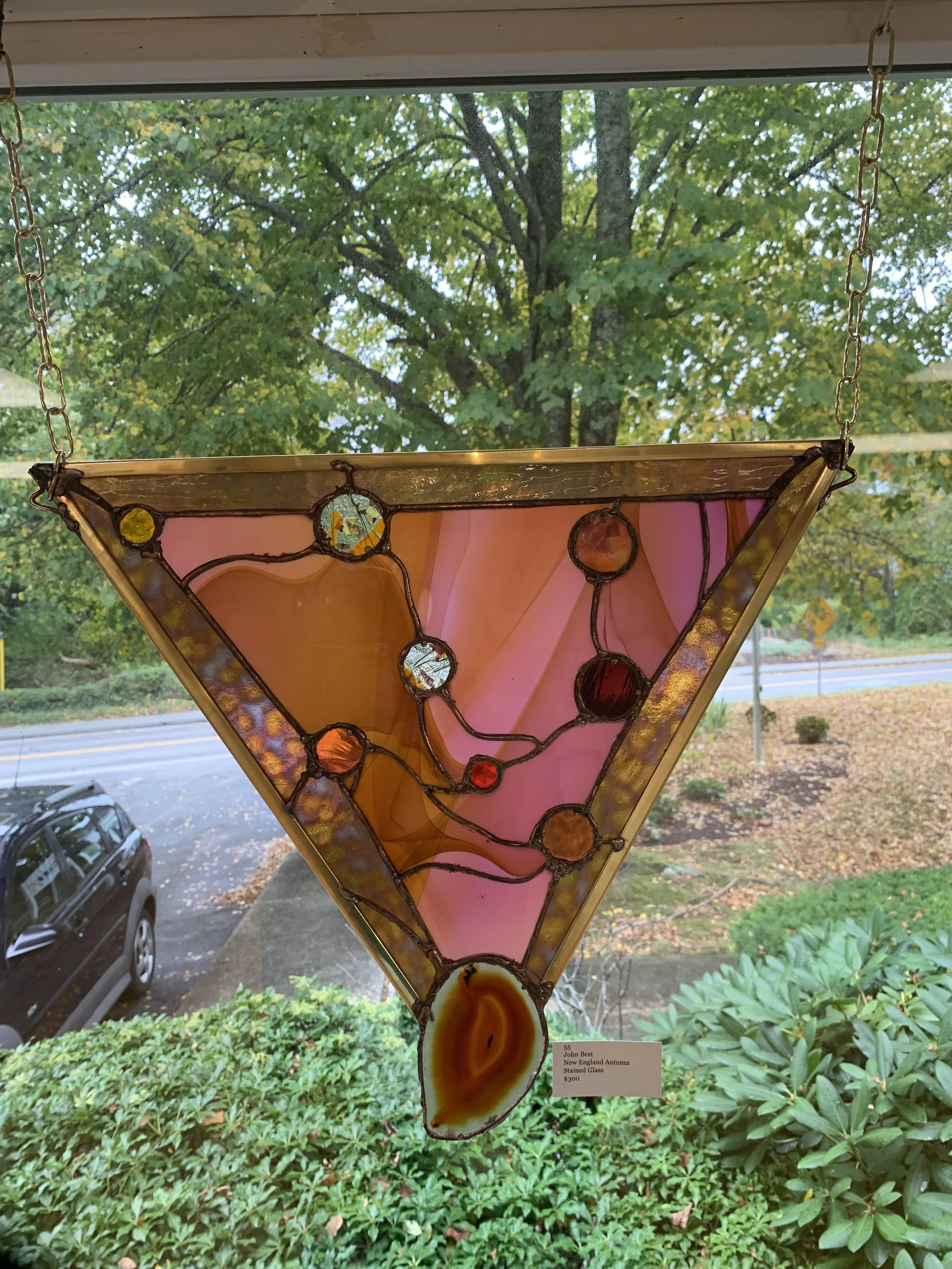 John	Best-	New England Autumn,	Stained Glass	 $300 	