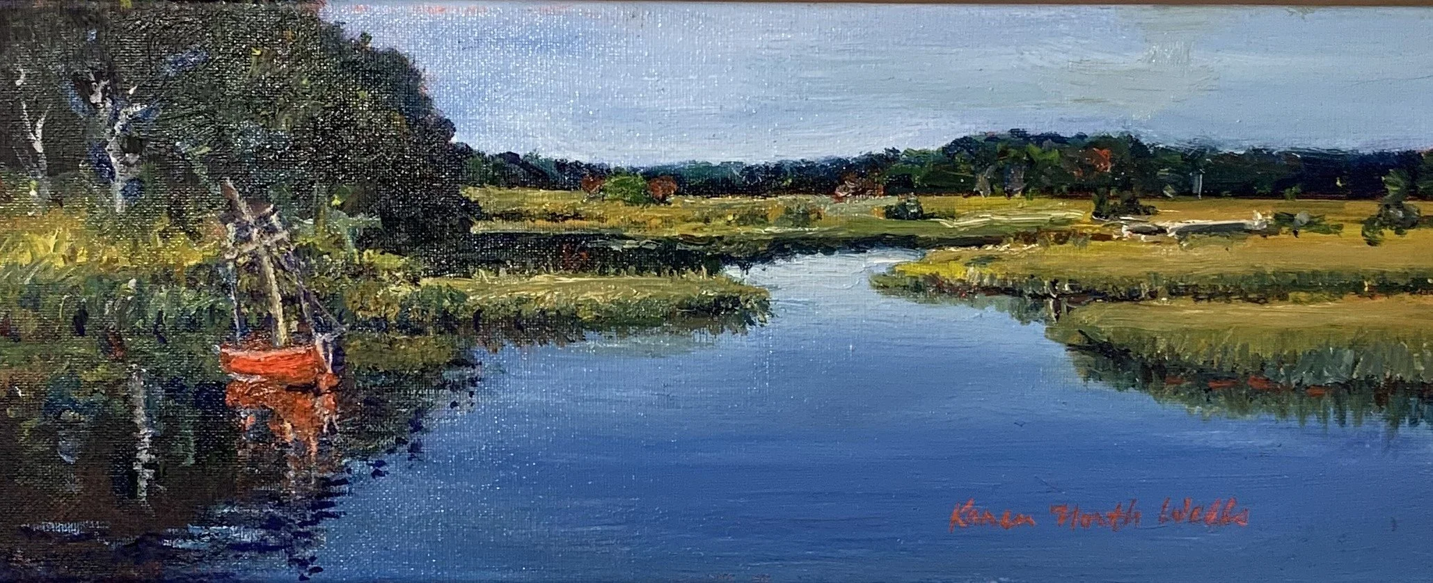Karen North	Wells-	Little Red Boat,	Oil	 $800 