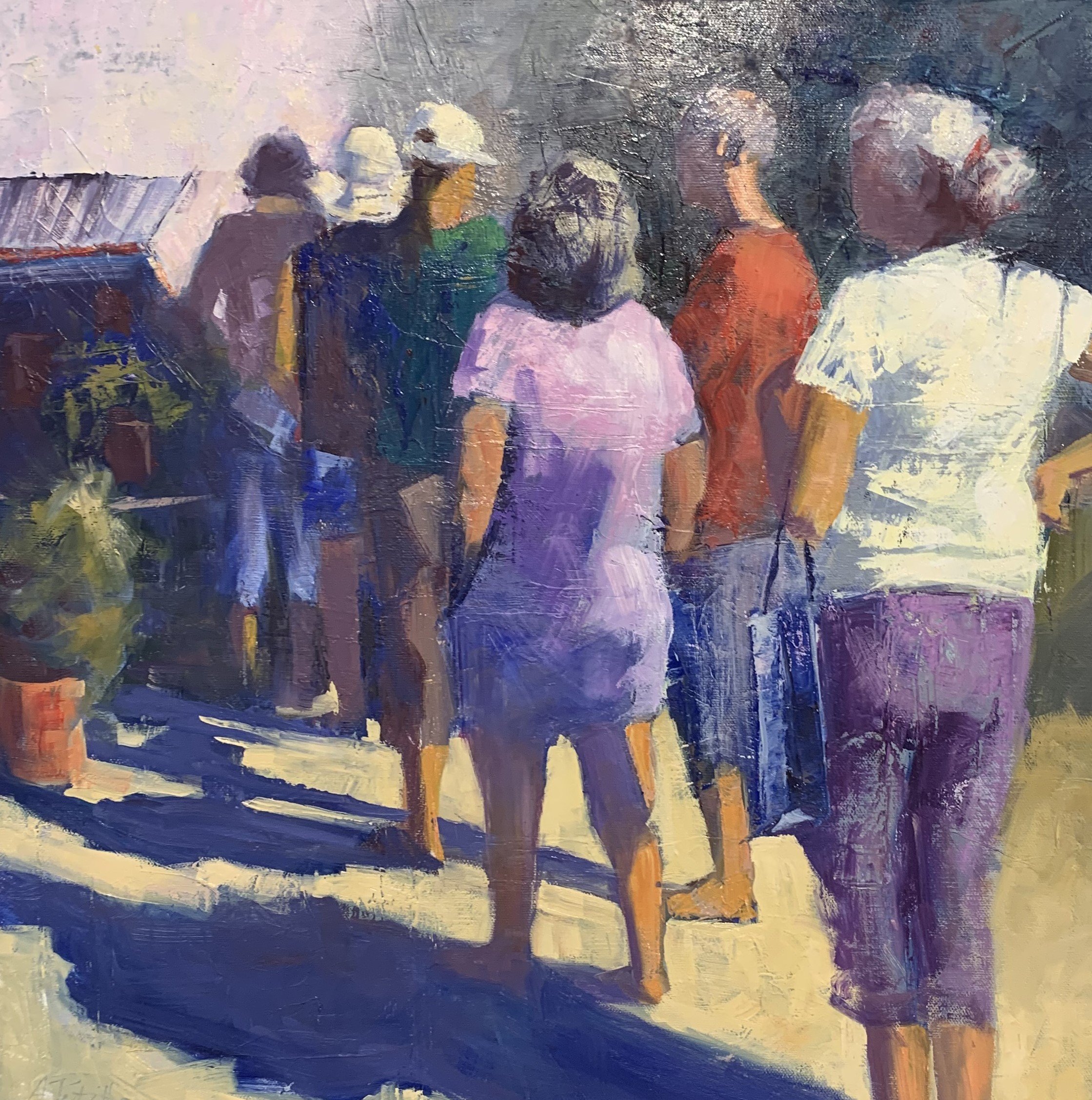 Andrea	Petitto-	Lined Up,	Oil	 $2,000 