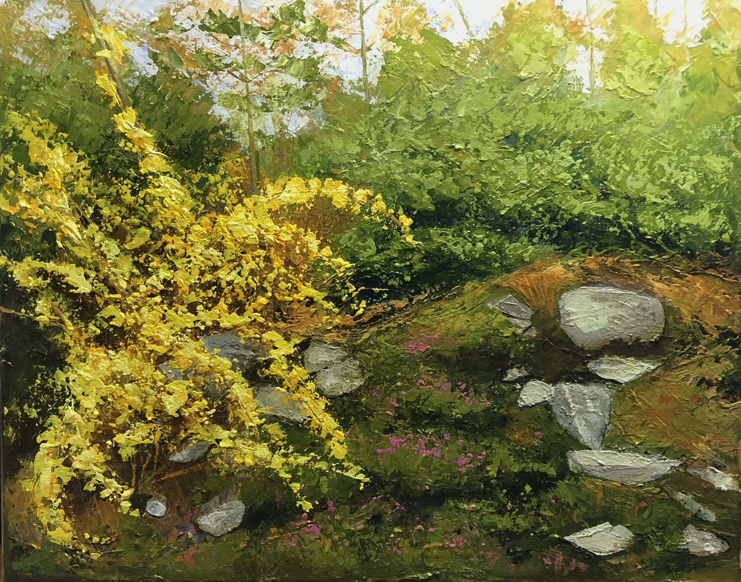 Steven	Mairella-	Spring Forsythia,	Acrylic on Canvas	 $1,200 