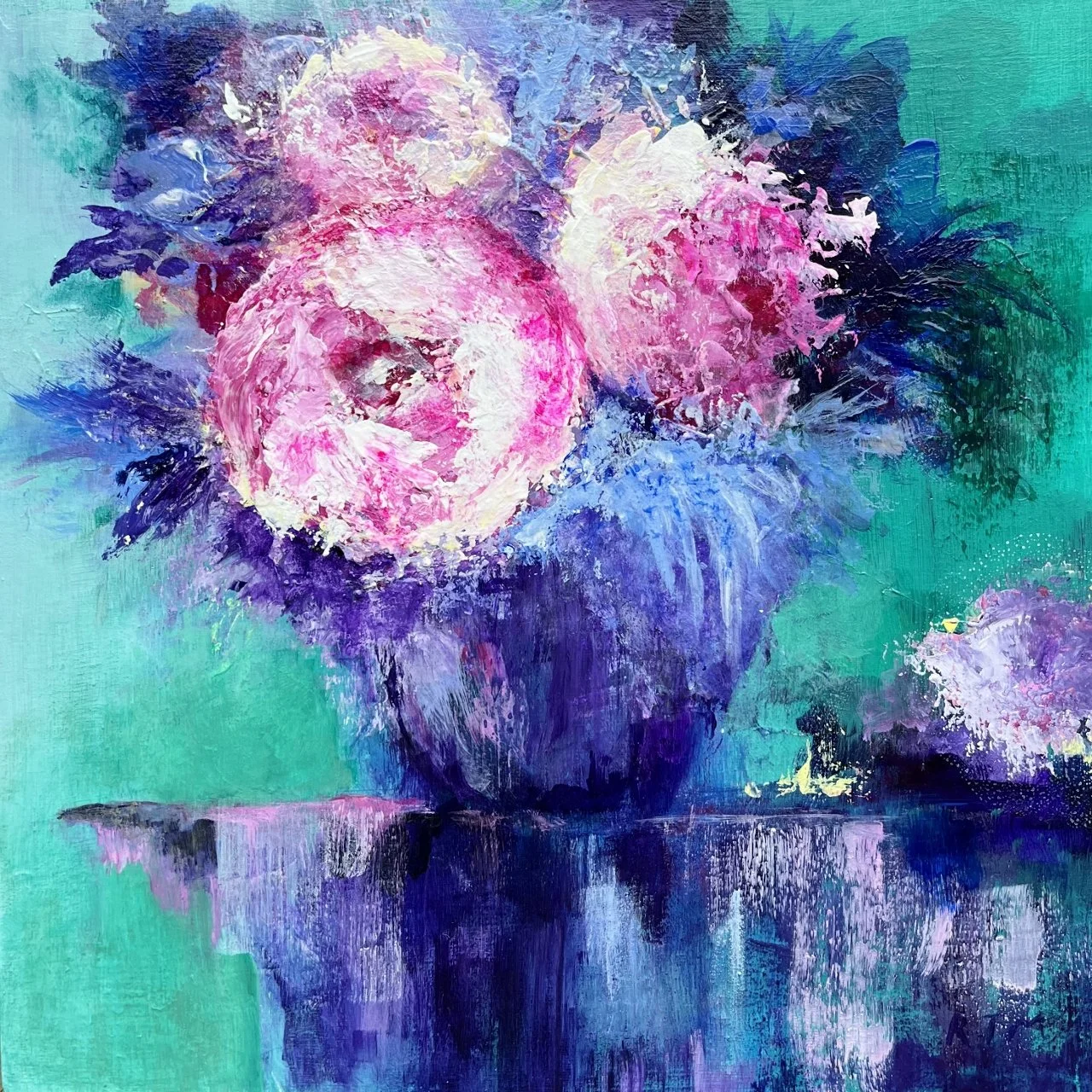 Rory	Marcus	-Winter Pinks,	Acrylic	 $180 