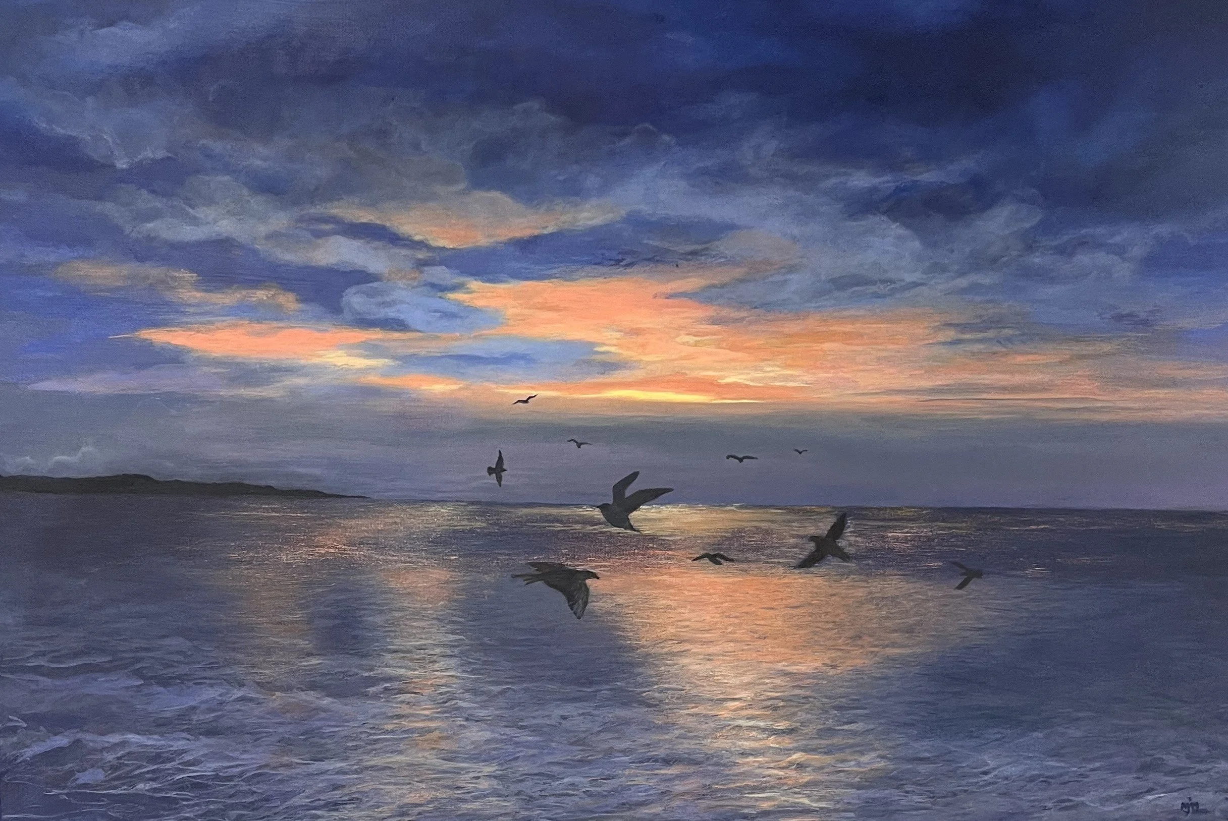 Margo	Mancinelli-	The Gathering,	Acrylic	 $950 