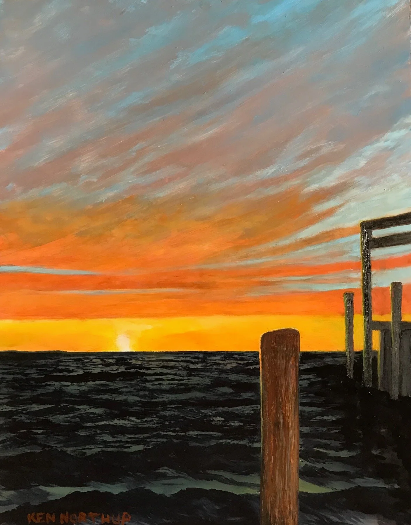 Ken	Northup-	Chatham Sunrise,	Oil on Panel	 $750 