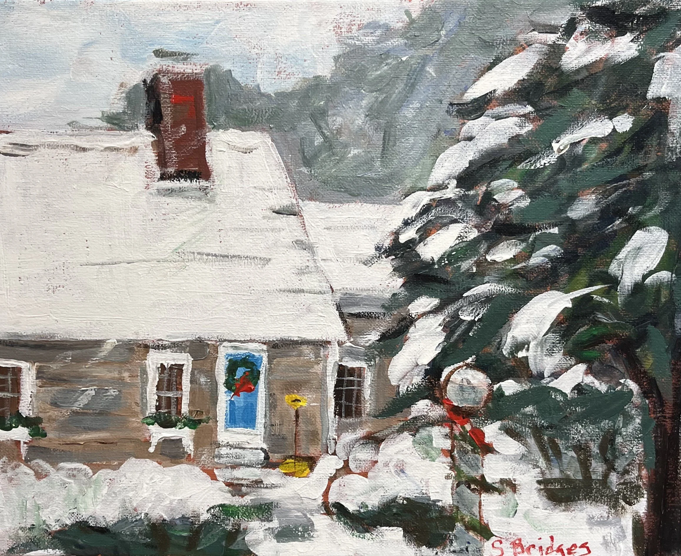Susan	Bridges-	Snow Covered,	Acrylic	 $300 