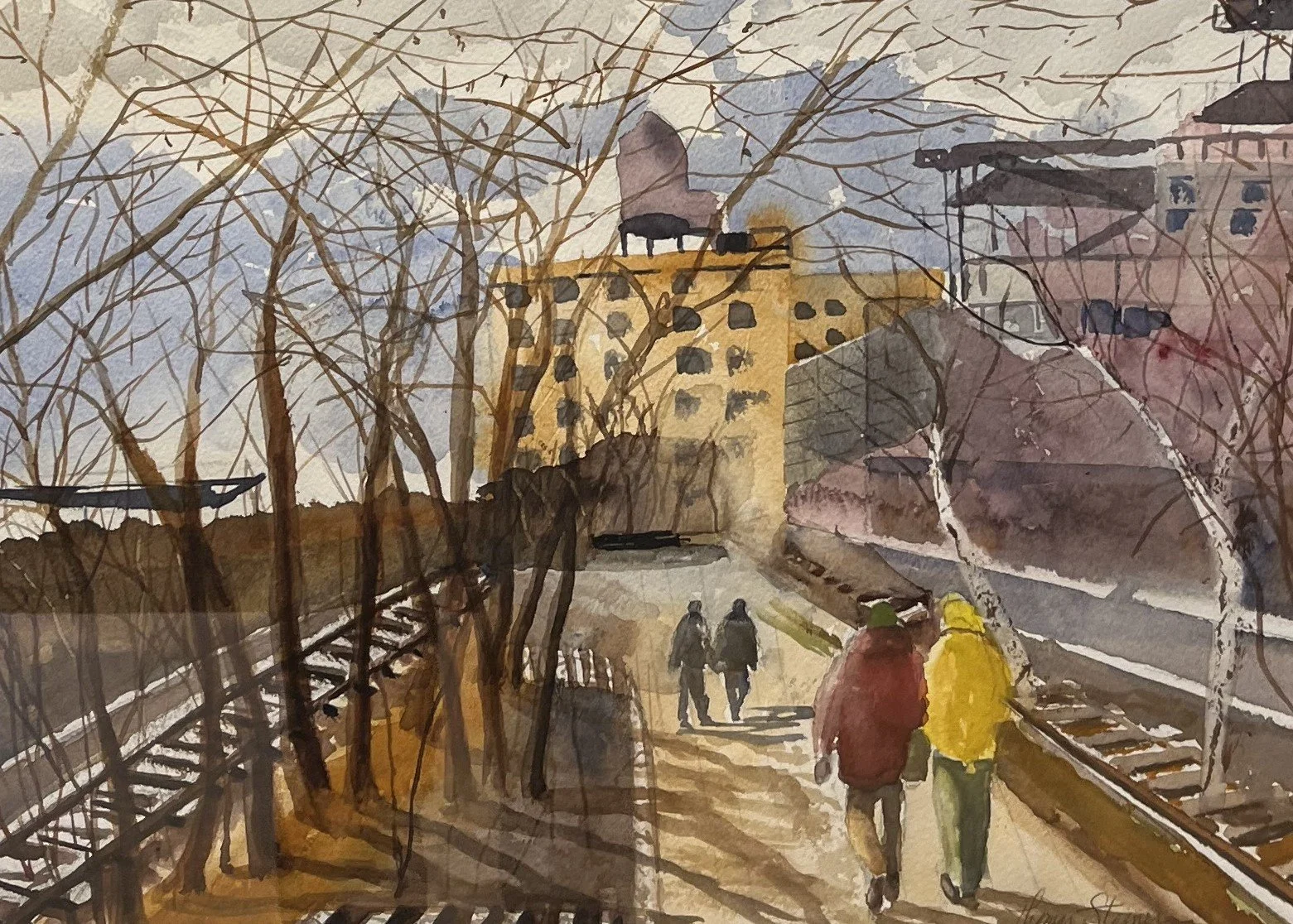 Thomas	Steiner-	Hyline New York City,	Watercolor	 $395 
