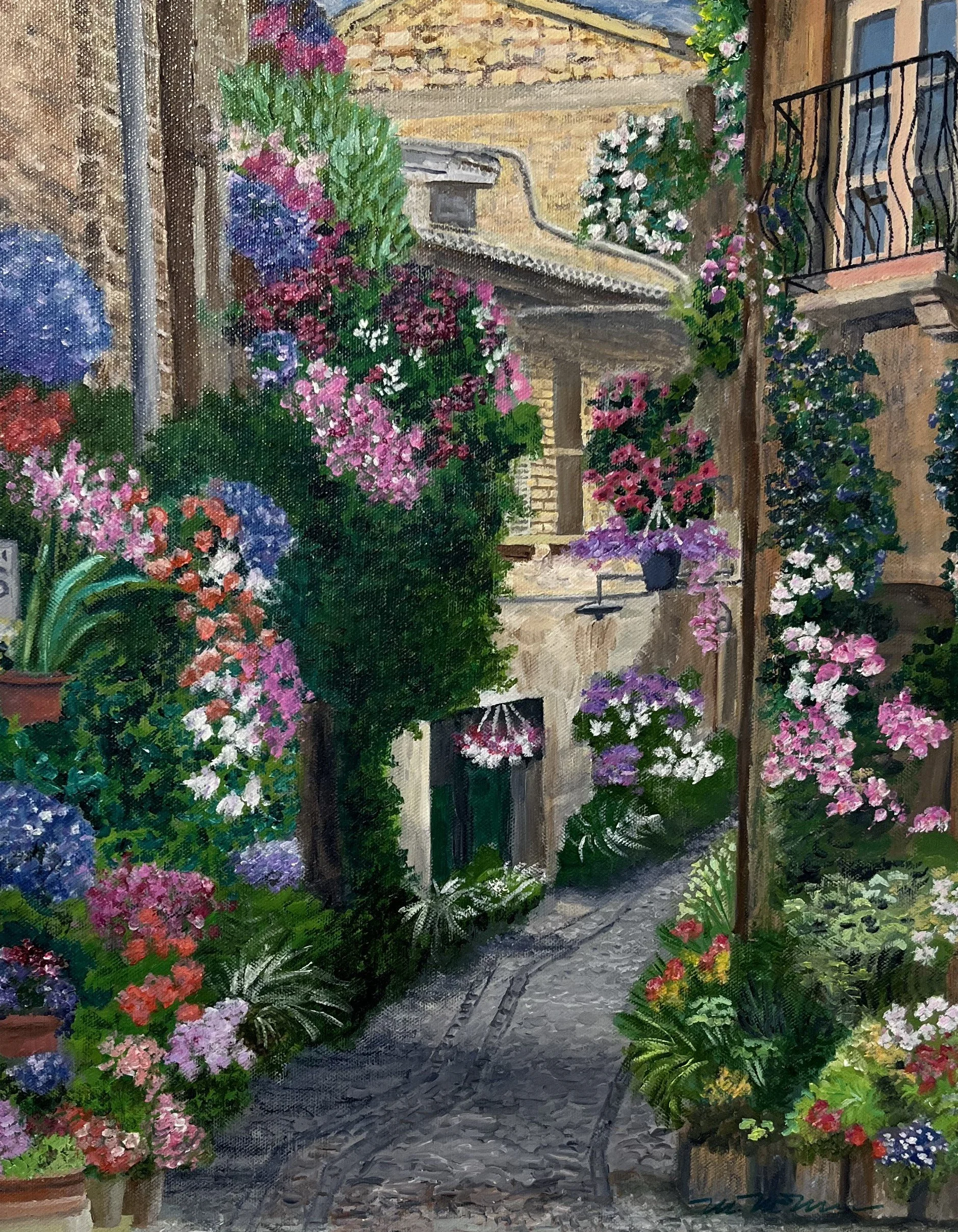 Mark	McManus-	Flower Alley,	Oil	 $NFS 