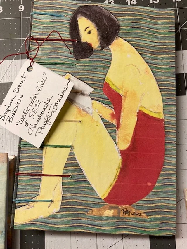 Phyllis	Boudreau-	Watercolor Girl,	Handmade Journal	 $58 