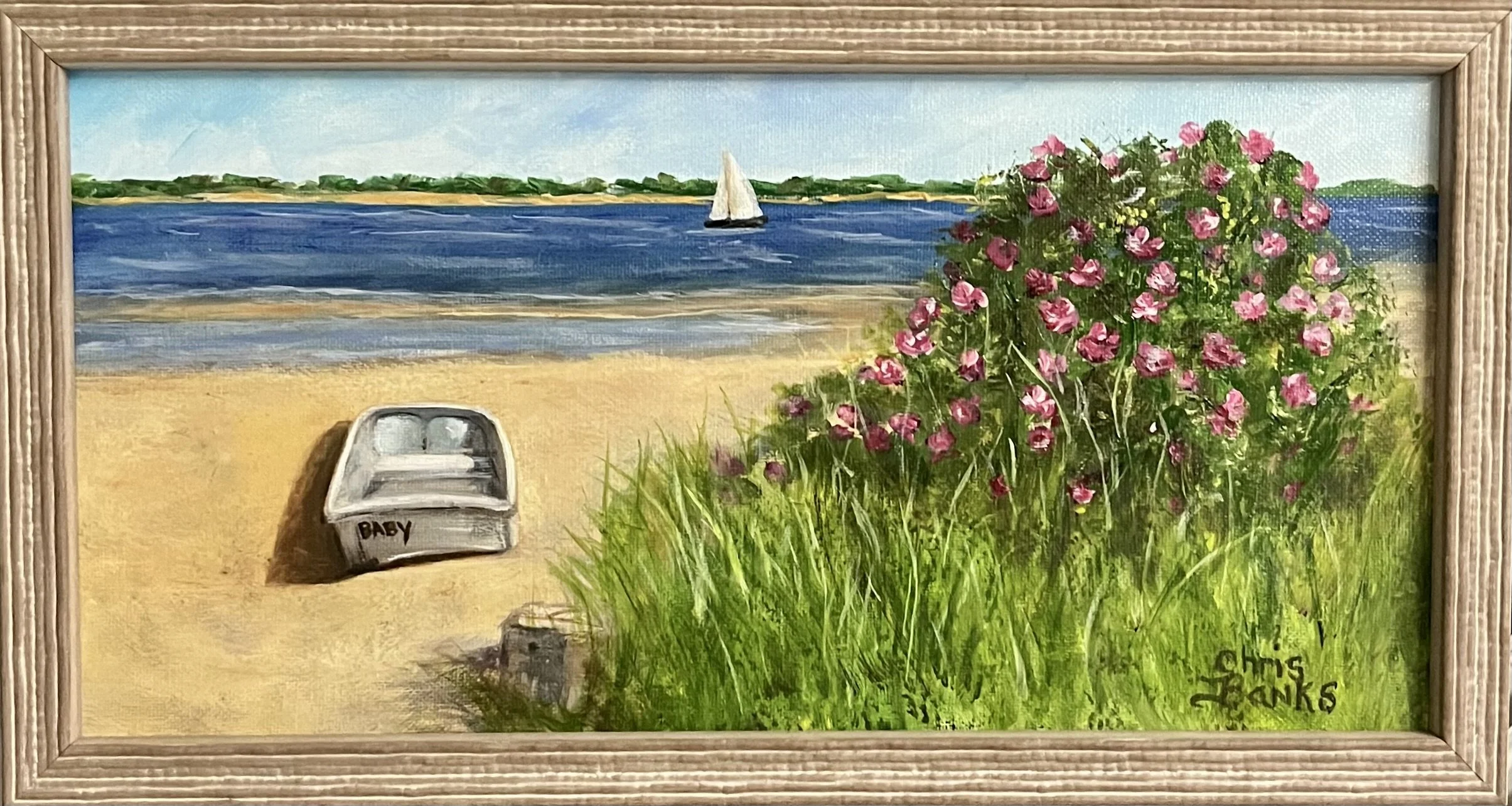 Chris	Banks-	Beach Baby	, Oil	 $350 