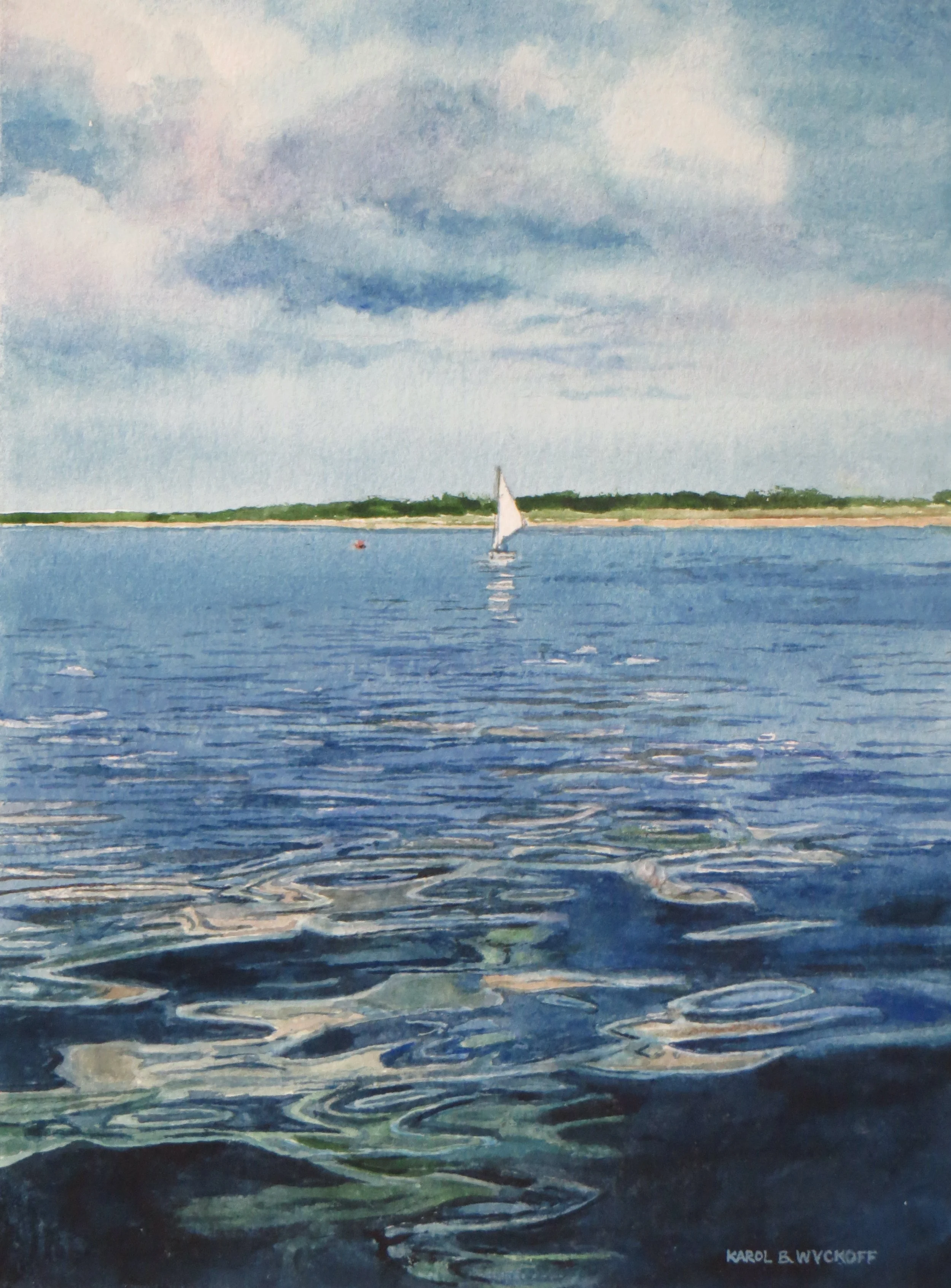 Karol	Wyckoff-	Crystal Sea	, Watercolor	 $650 