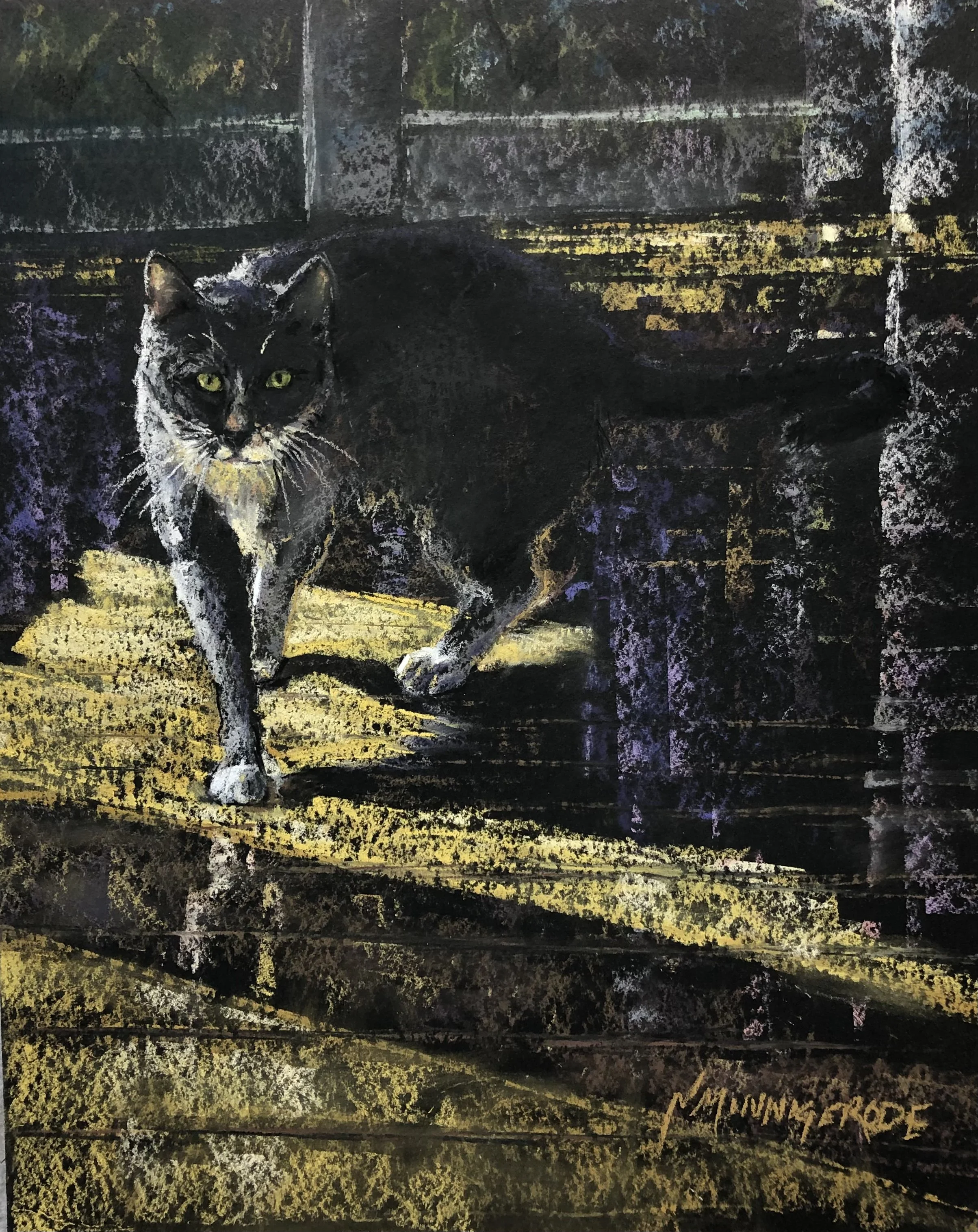 Nancy	Minnigerode	-Mystery Cat,	Pastel	 $300 