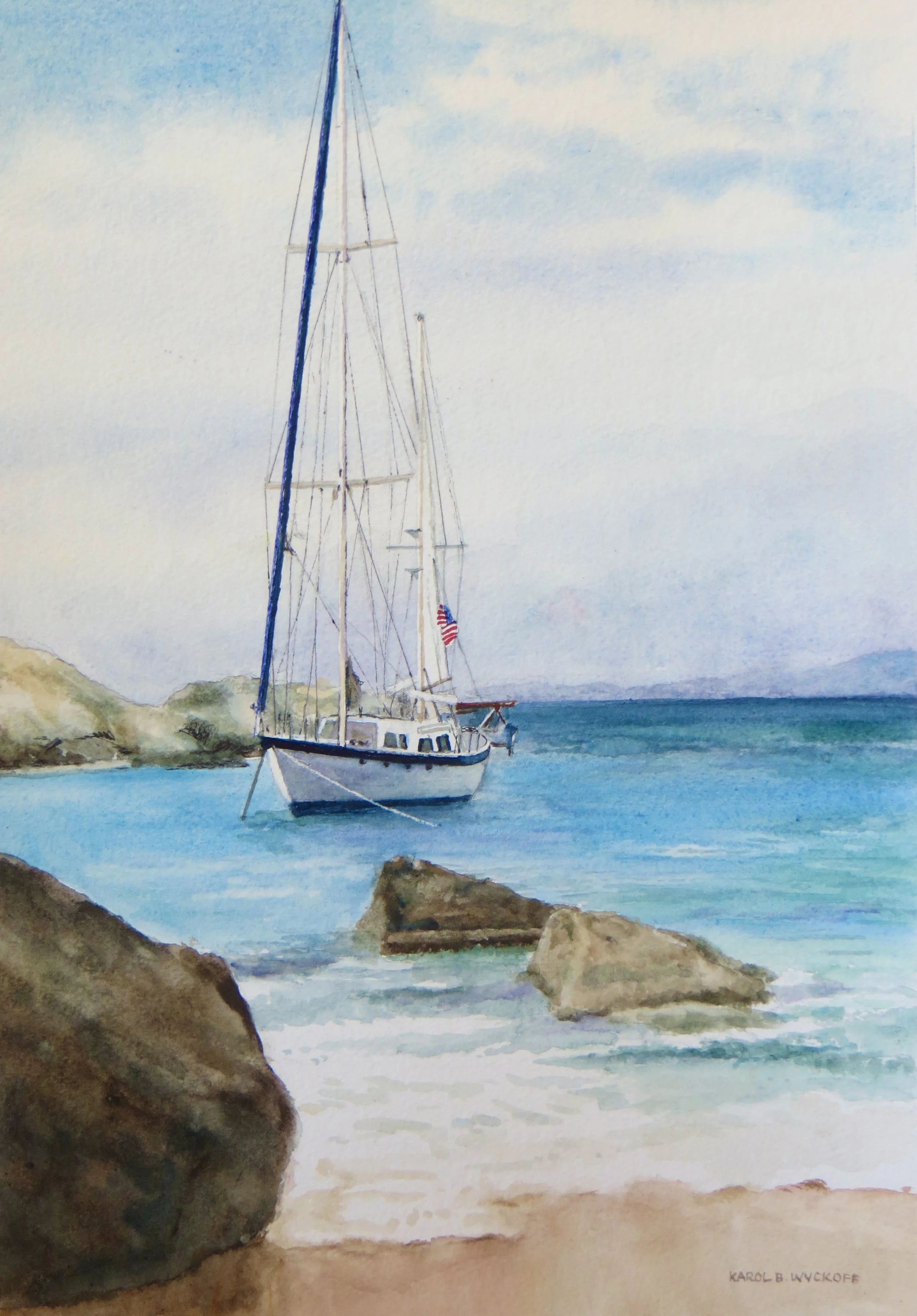 Karol	Wyckoff-	QUIETUDE,	Watercolor	 $675 